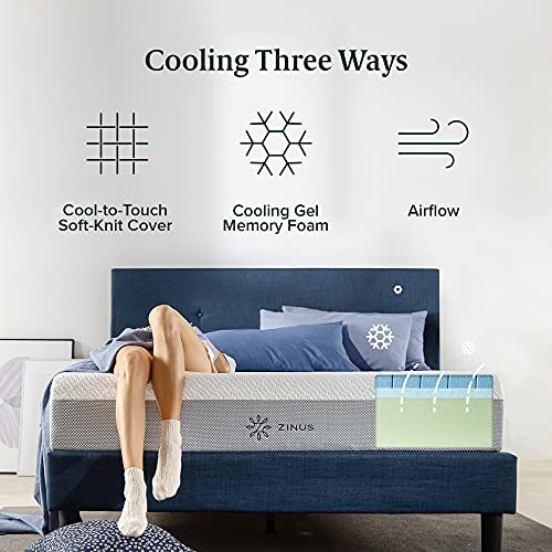 Zinus 8 Inch Ultra Cooling Gel Memory Foam Mattress, King, ZU-MFGNU1-08K