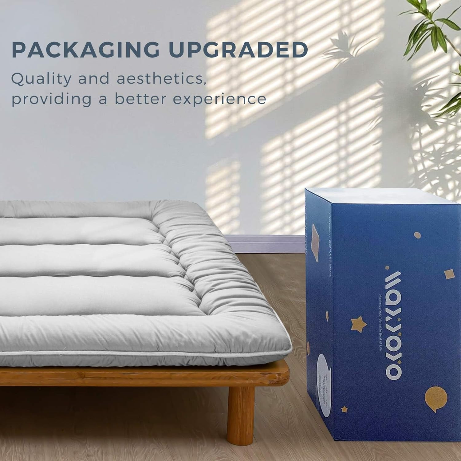 Japanese Floor Mattress, Thicken Daybed Futon Sleeping Pad Foldable Roll up Matt