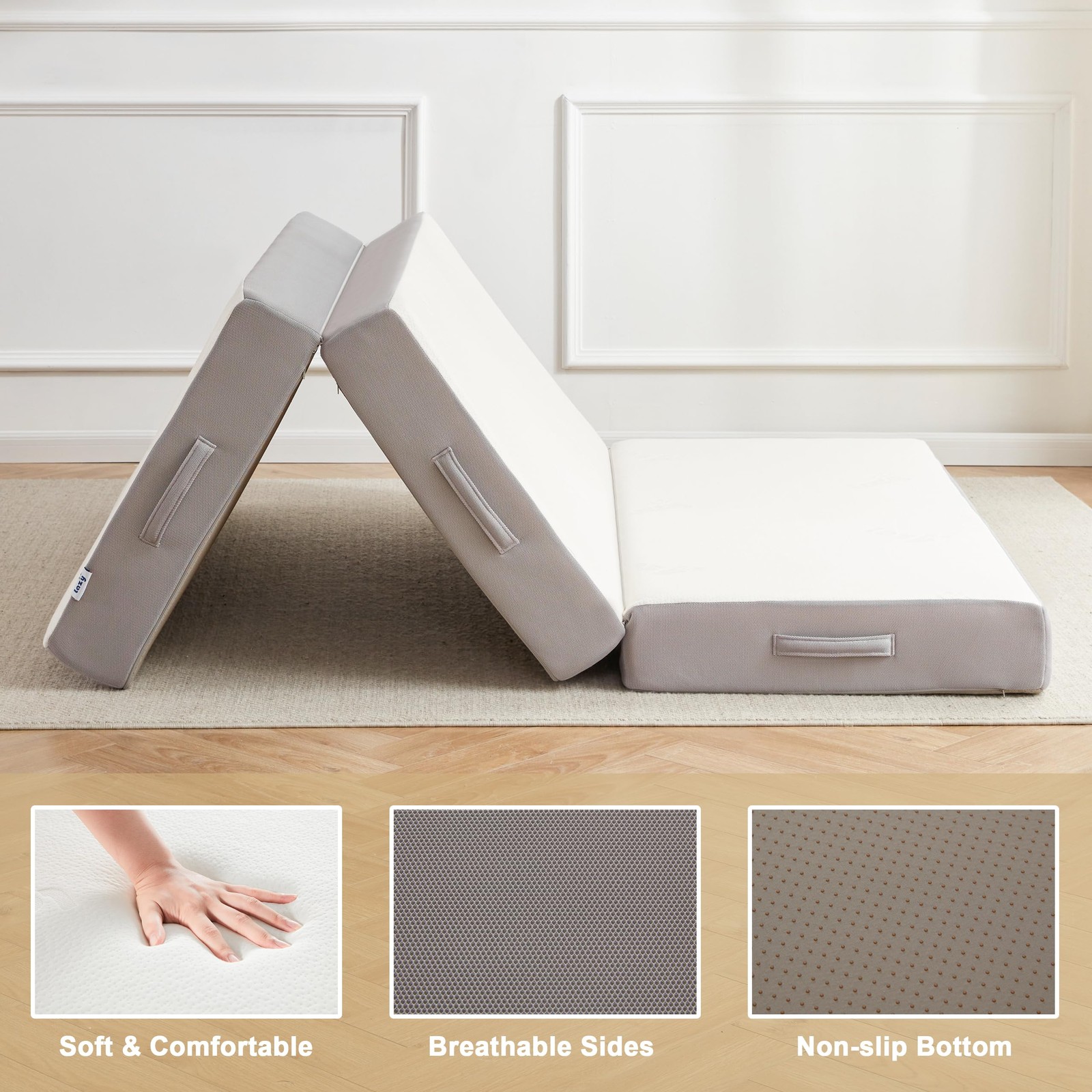 Folding Mattress, 6 Inch Memory Foam Tri-fold Mattress with Breathable & Wash…