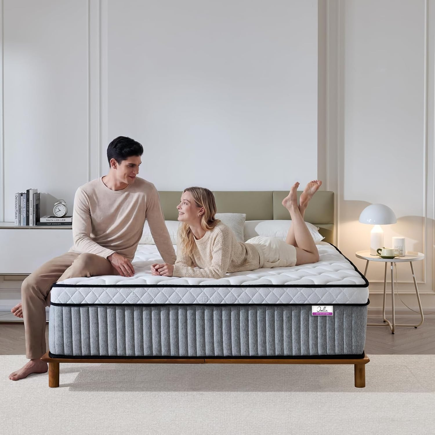 10 Inch Twin Hybrid Mattress with Memory Foam & Pocketed Coils – Medium Firm