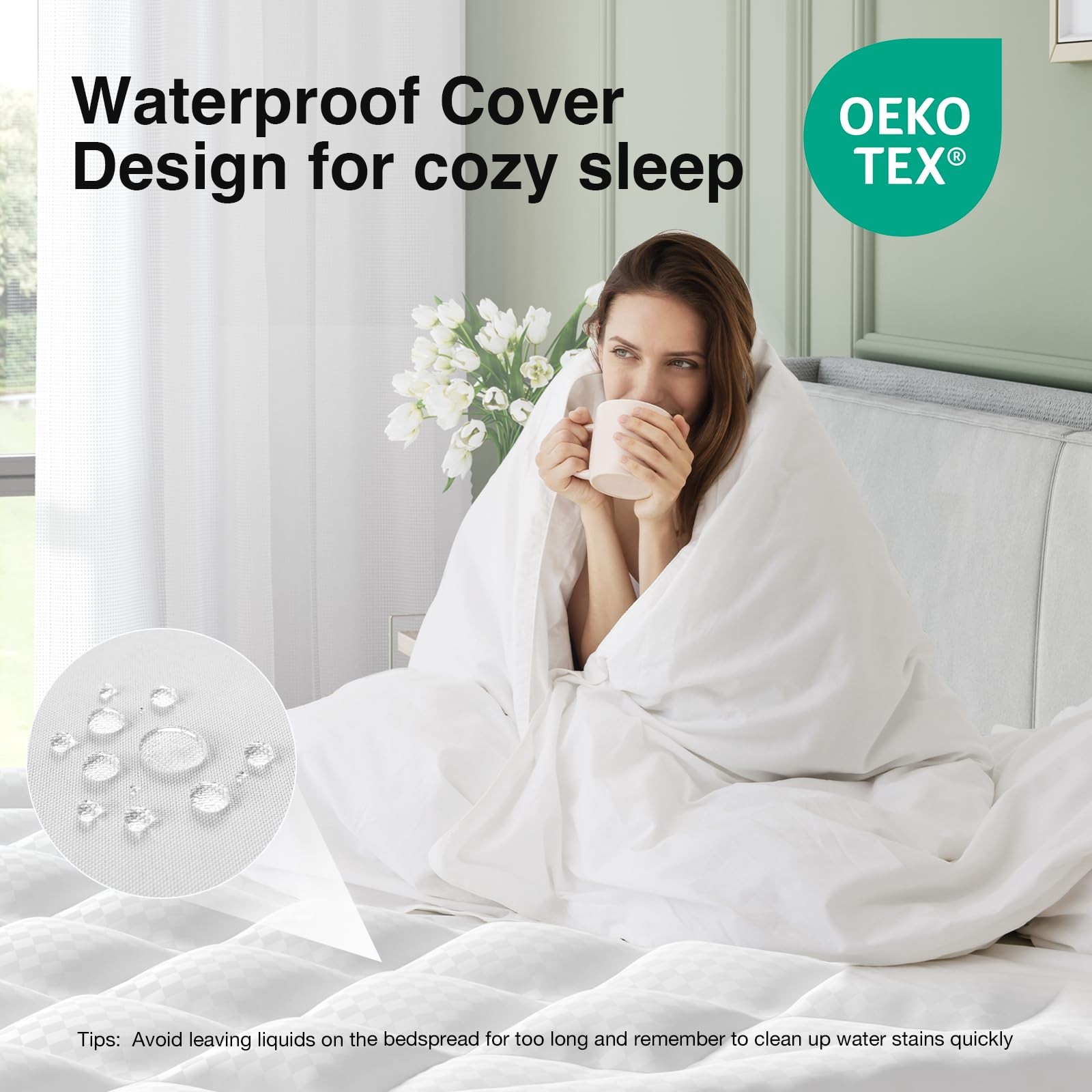 Novilla Twin Topper: Dorm Bed Savior! Soft, Washable, & Deep for Sleep Bliss.