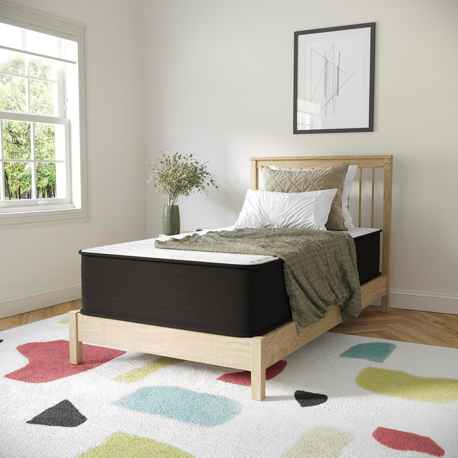 Dream 12″ Hybrid Twin Mattress – High Density Foam & Innerspring, CertiPUR-US