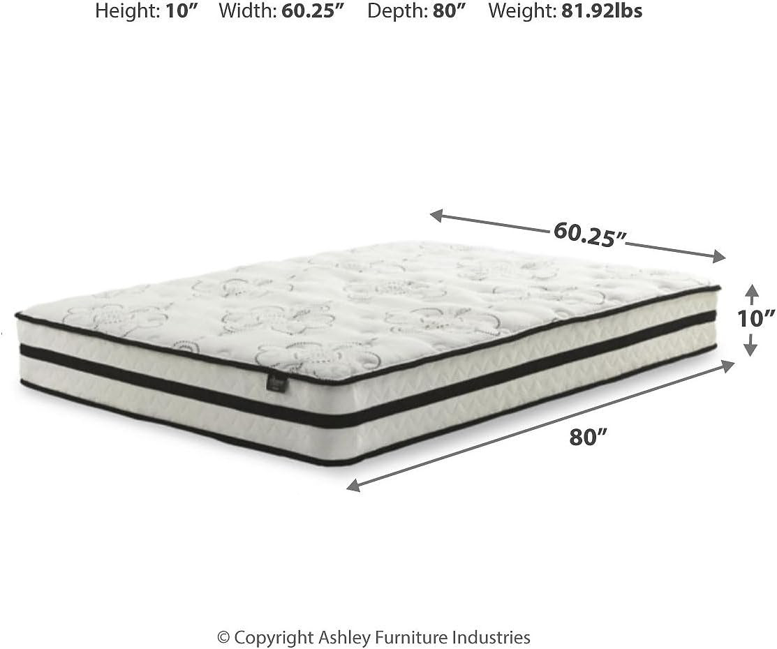 Chime 10″ Hybrid Gel Memory Foam Mattress with Lumbar Support & Pillow, Queen