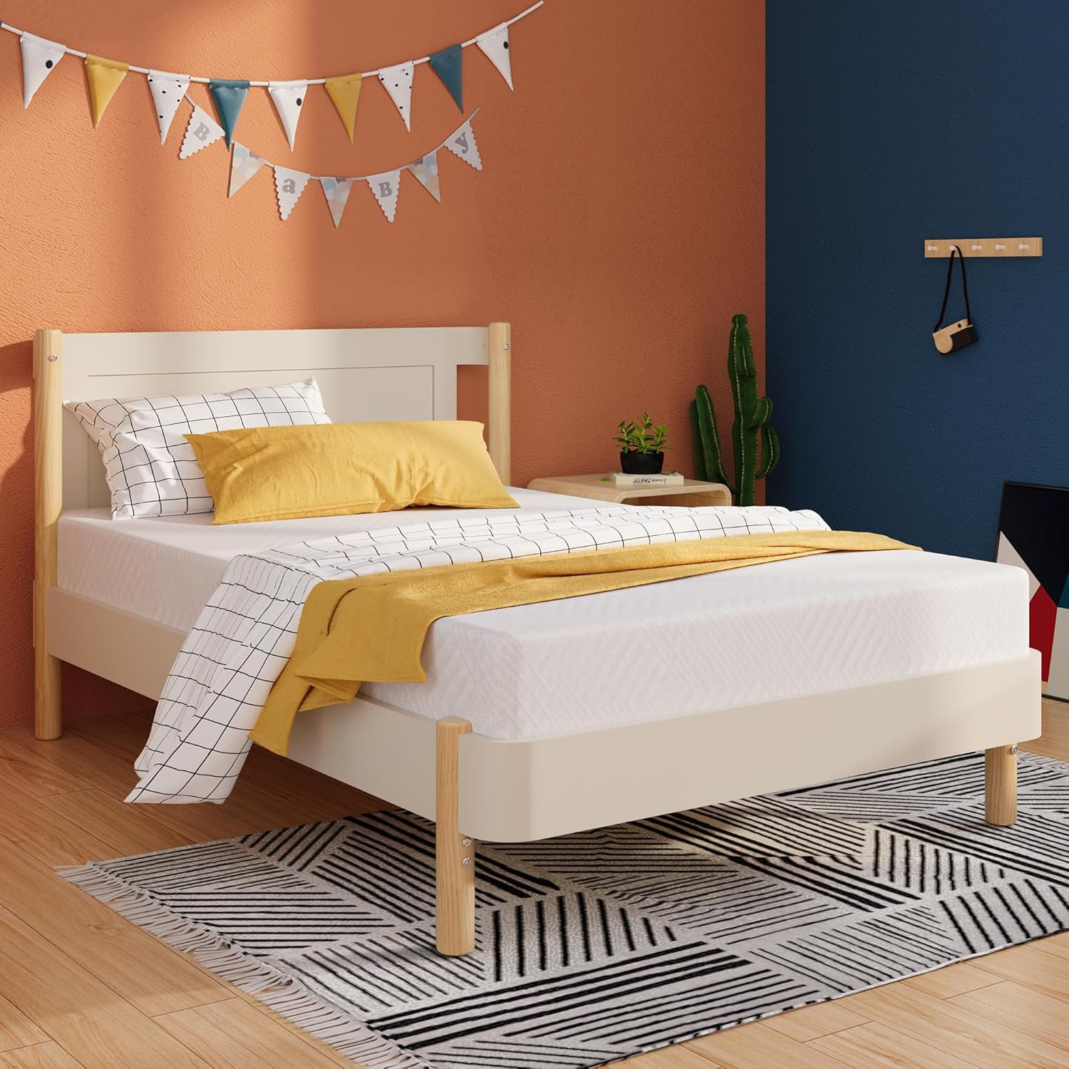 EGOHOME 5″ Green Tea Gel Memory Foam Twin Mattress – Medium Firm, Made in USA