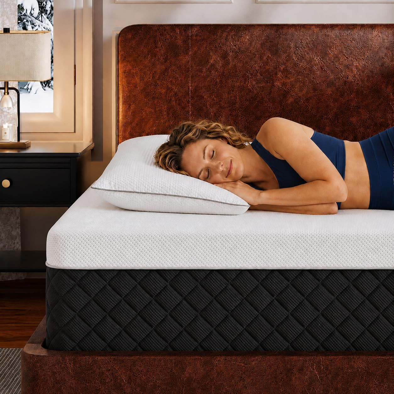 Firm Queen Memory Foam Mattress, 12″ Gel-Infused Cooling Mattress, Spinal Suppor