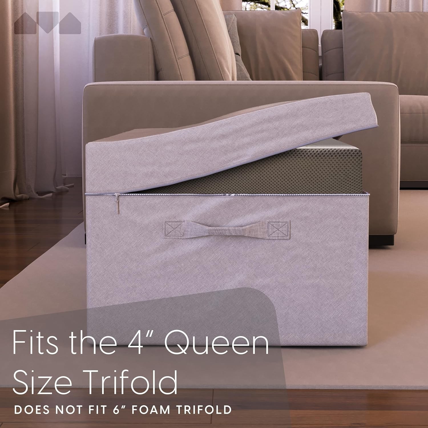 Zippered Carry Case for 4″ Queen Tri-Folding Mattress – Lightweight & Protective