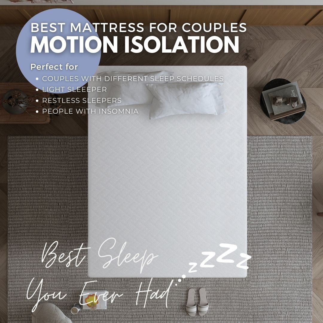 L’Baiet 10″ Bed in a Box Gel Medium Firm Memory Foam King Size Mattress in White