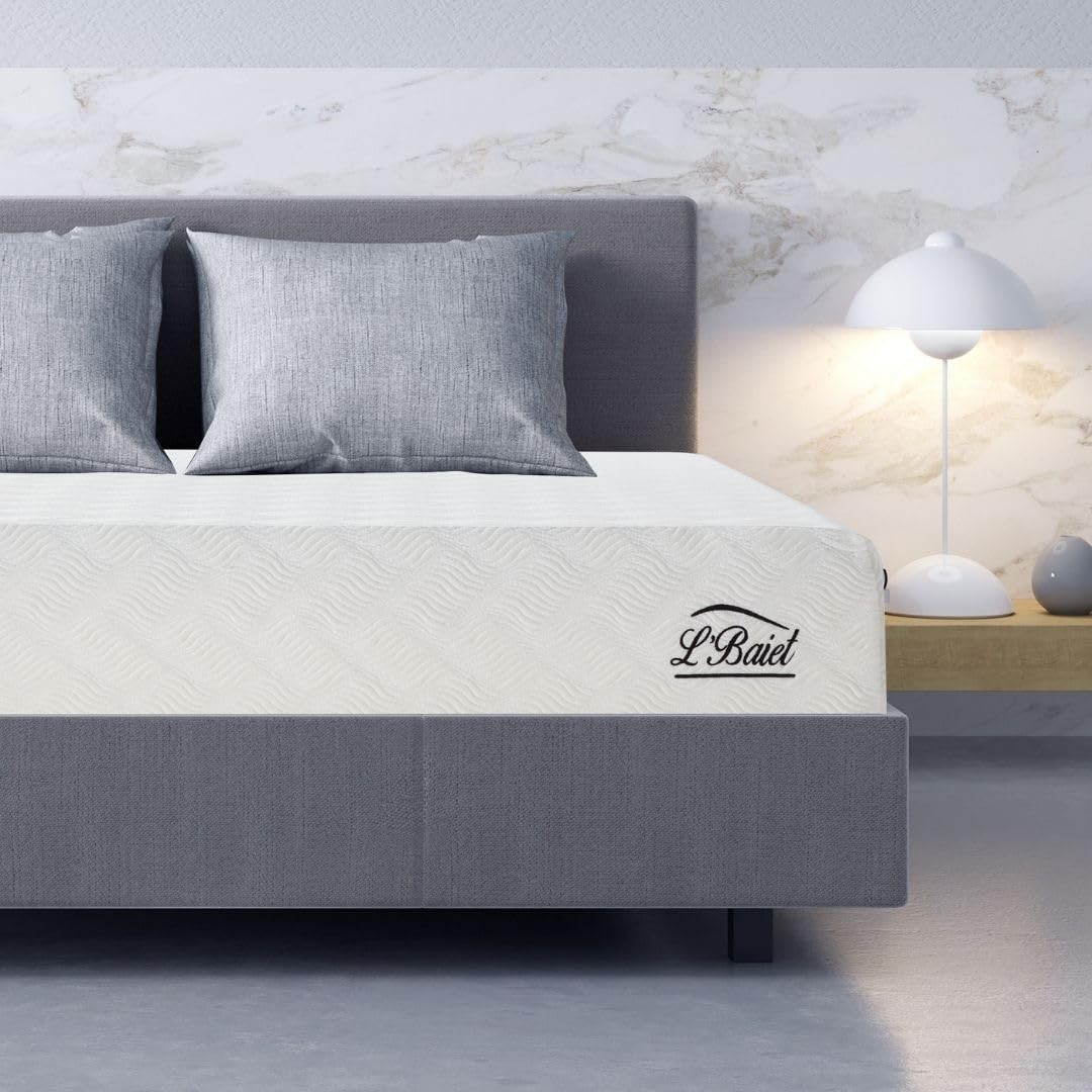 L’Baiet 8 Inch Memory Foam Mattress, Twin Size – Bed in a – Medium Firm – Bre…