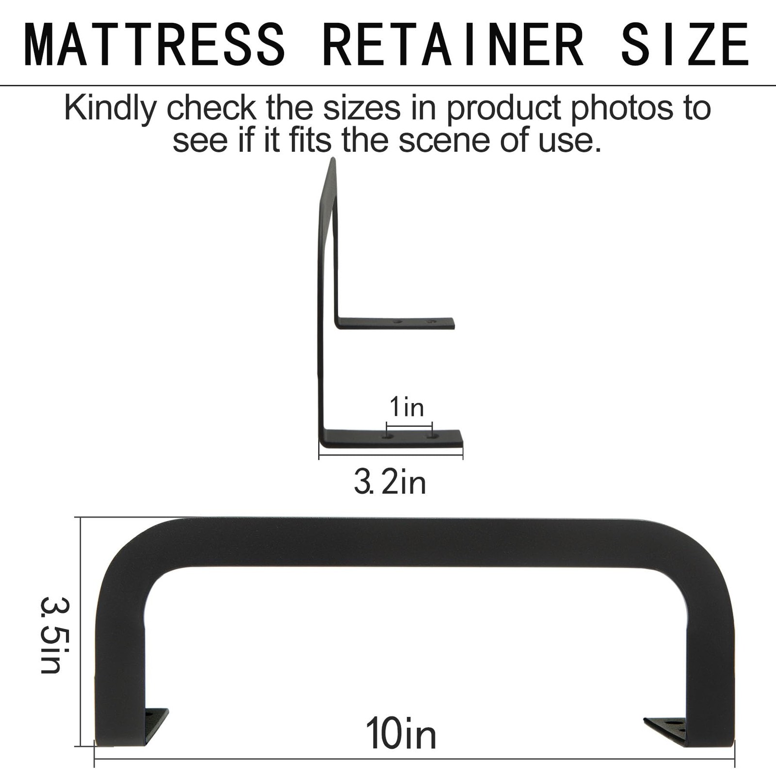 Mattress Retainer Bar Bracket Holder 4Pcs – Keeps Mattress from Sliding on Pl…