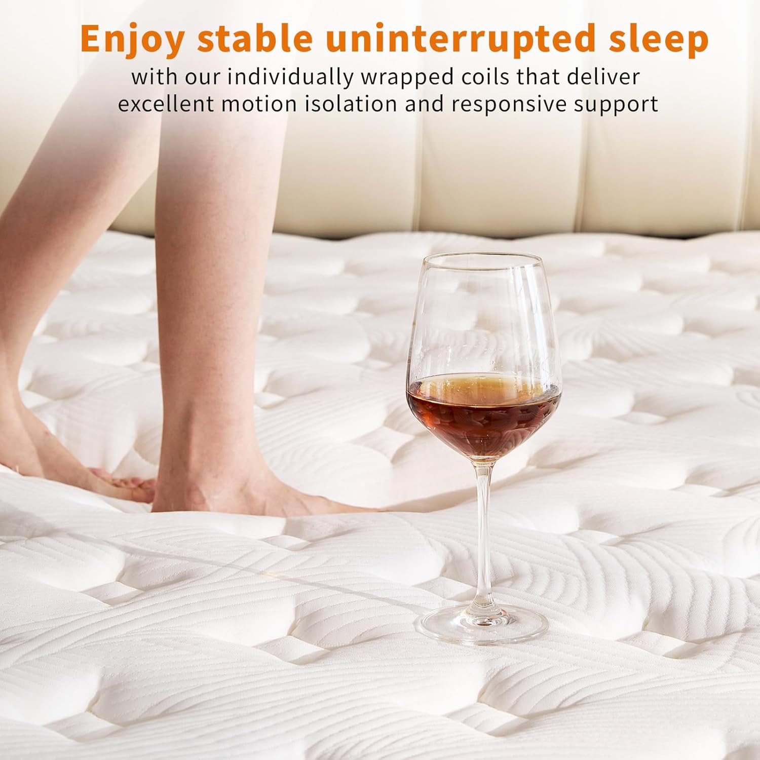 12″ Medium Firm Hybrid Mattress – Memory Foam & Pocket Springs, 500 Nights!
