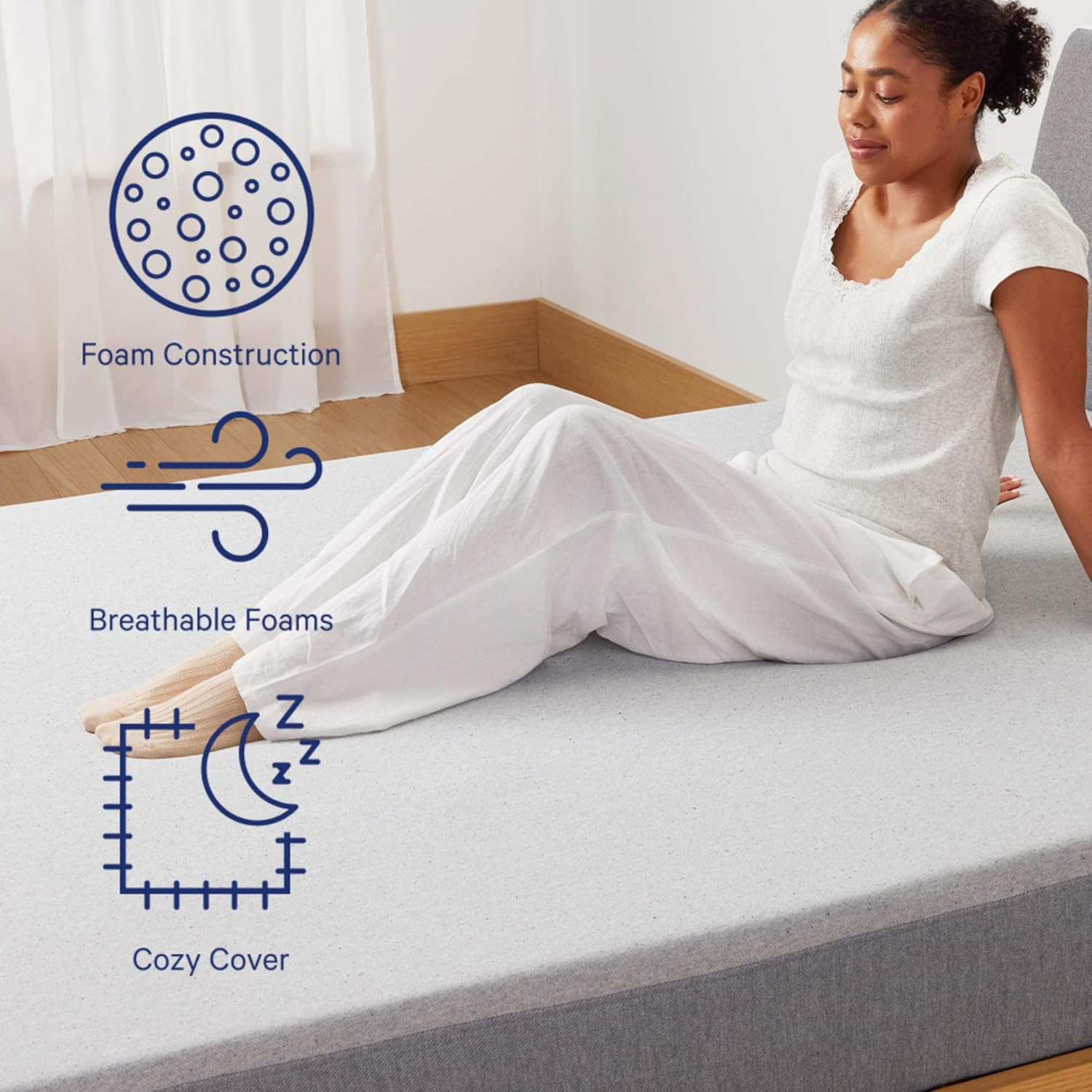 California King Sleep Element Mattress – Medium Feel, Cooling Memory Foam