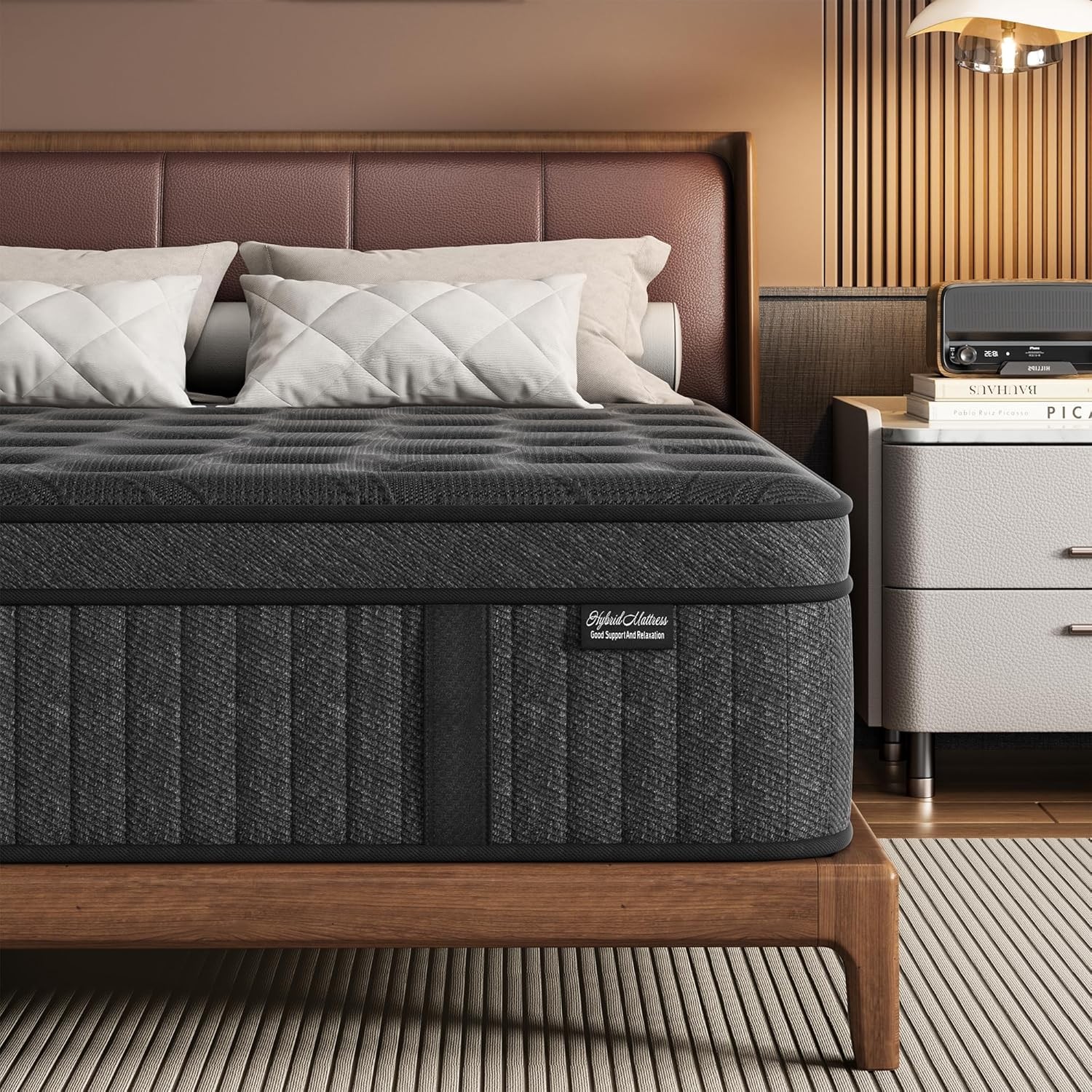 Twin Mattress 10 Inch Springs Matress Bed in a Box Soft & Breathable Pressure