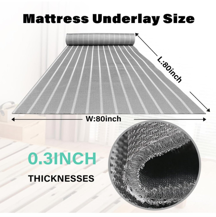 King 80*80 In Mattress Underlay with Breathable Mesh Fiber Cuttable Under Mattre