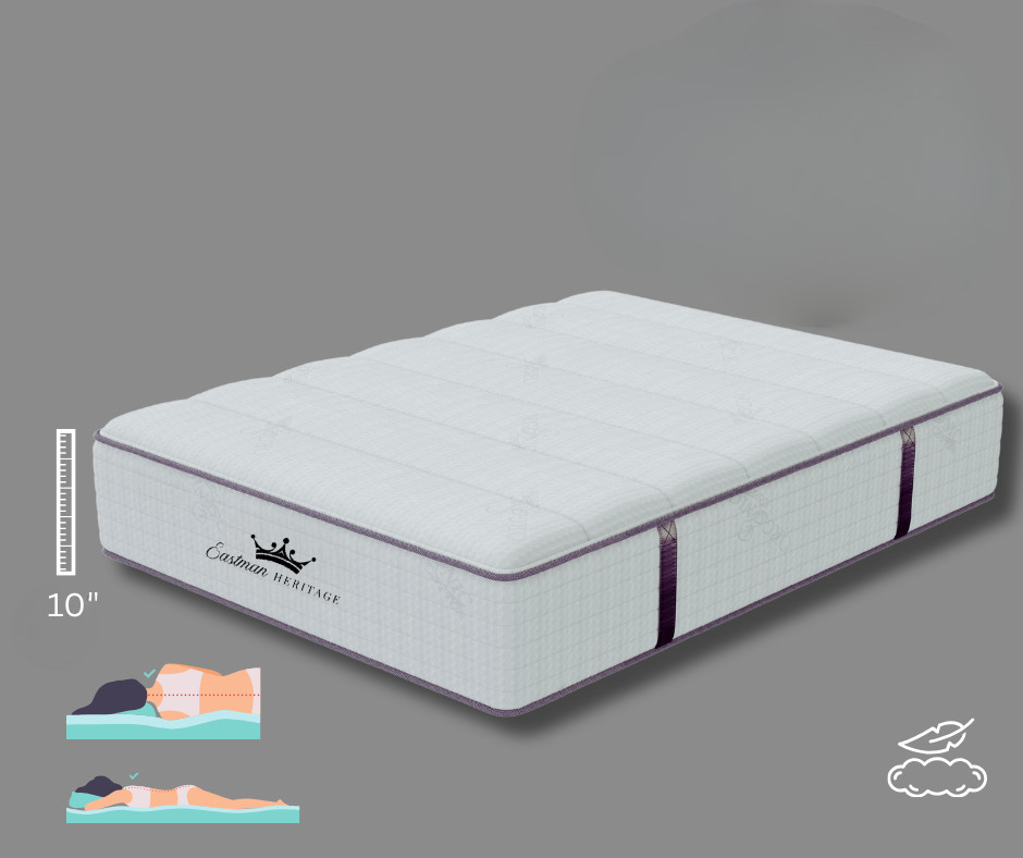 King size Mattress in box spring , plush comfort with Cotton cover made in USA