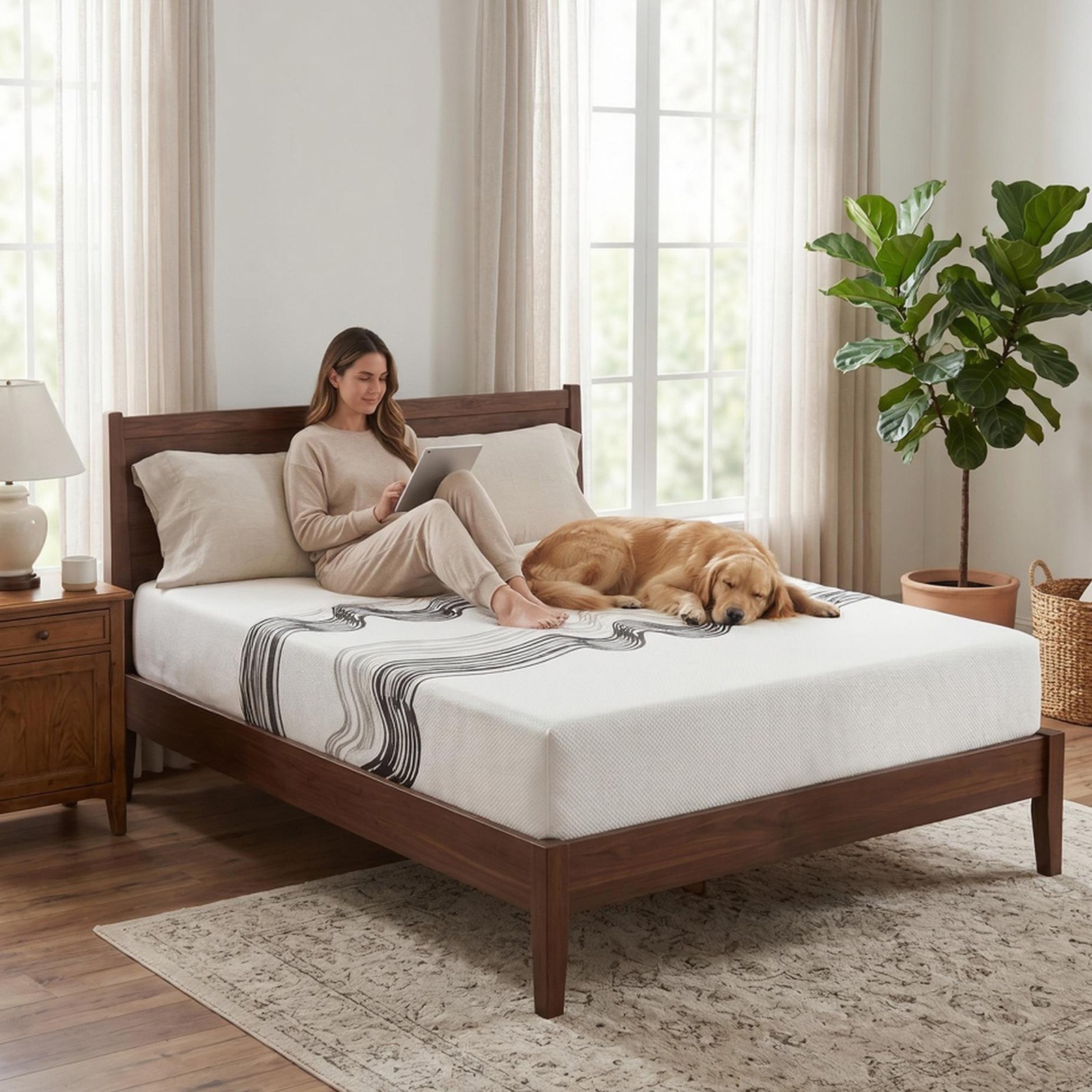 King Size Memory Foam Mattress 12 Inch for Cooling Night Sleep Comfort Support