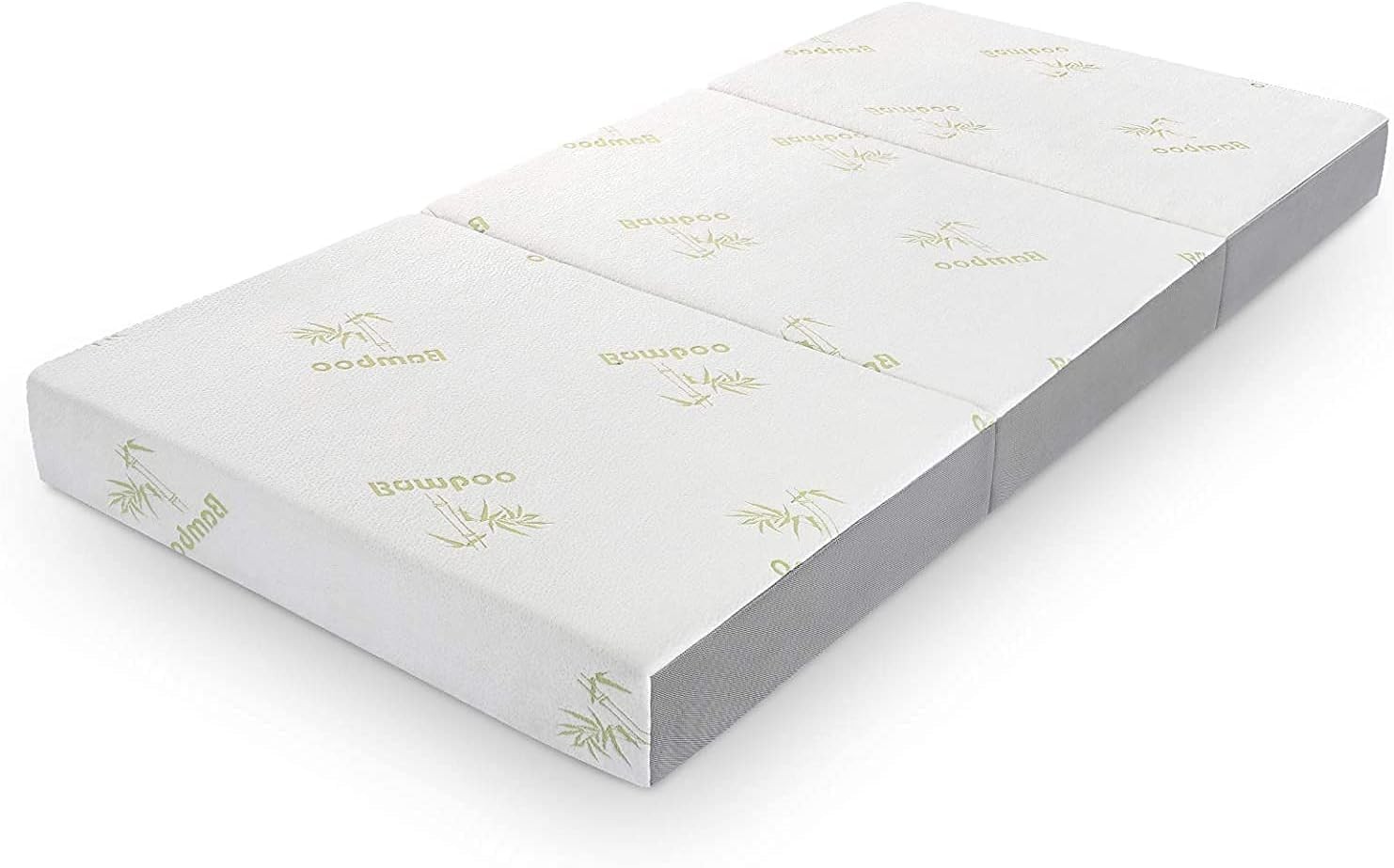 Full Folding Mattress, 6 Inch Trifold Memory Foam Mattress with Ultra Soft Re…