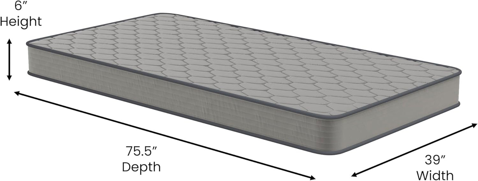 Capri Comfortable Sleep 6″ Hybrid Innerspring and Foam Mattress in a Box, Foam I