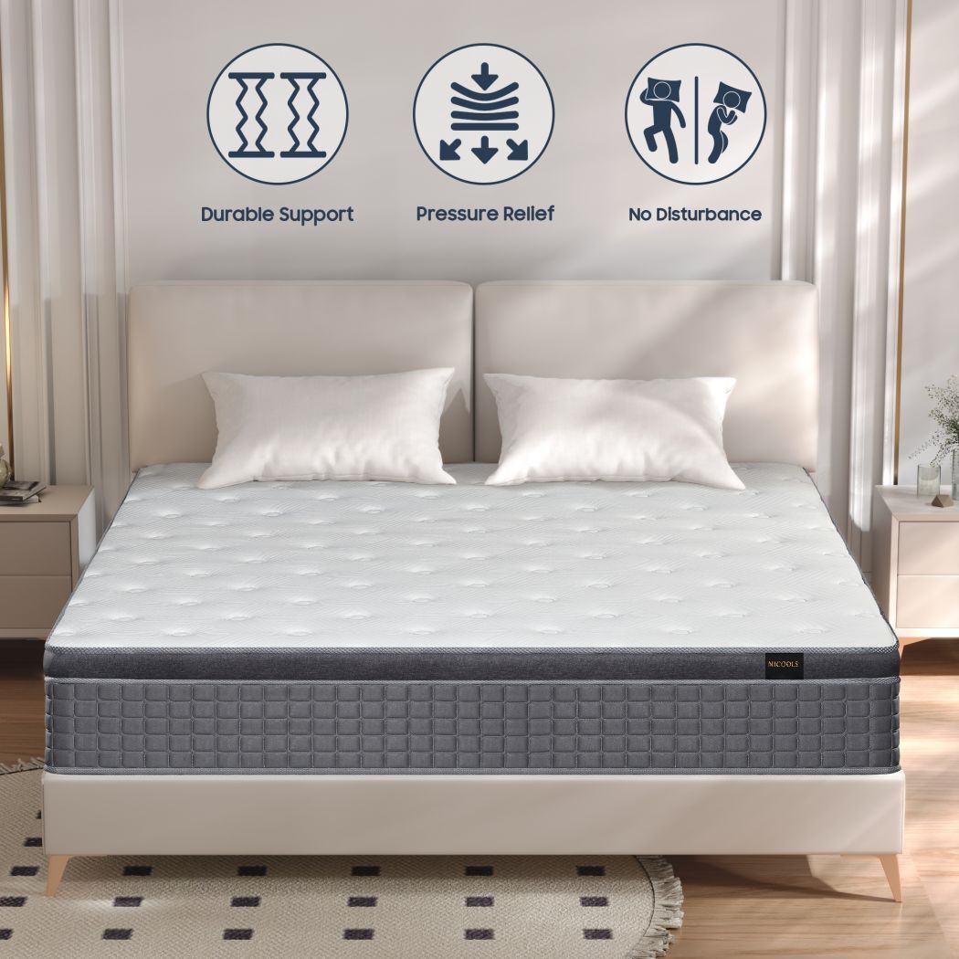 12″ 14″ Mattress in A Box Pocket Spring Memory Foam Twin Full Queen King Size