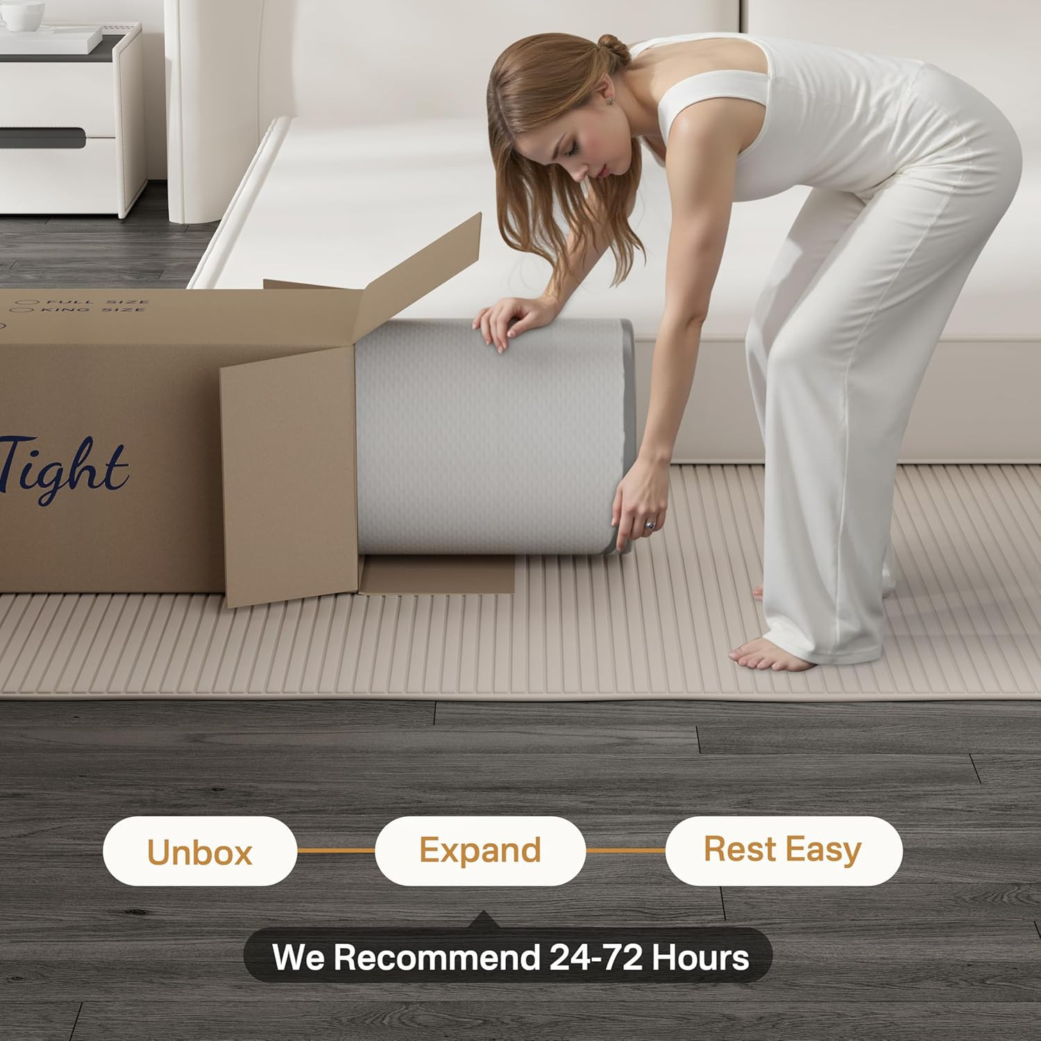 LETMOON King Mattress 12 Inch, Luxury Hybrid King Size Mattress in a Box with Co