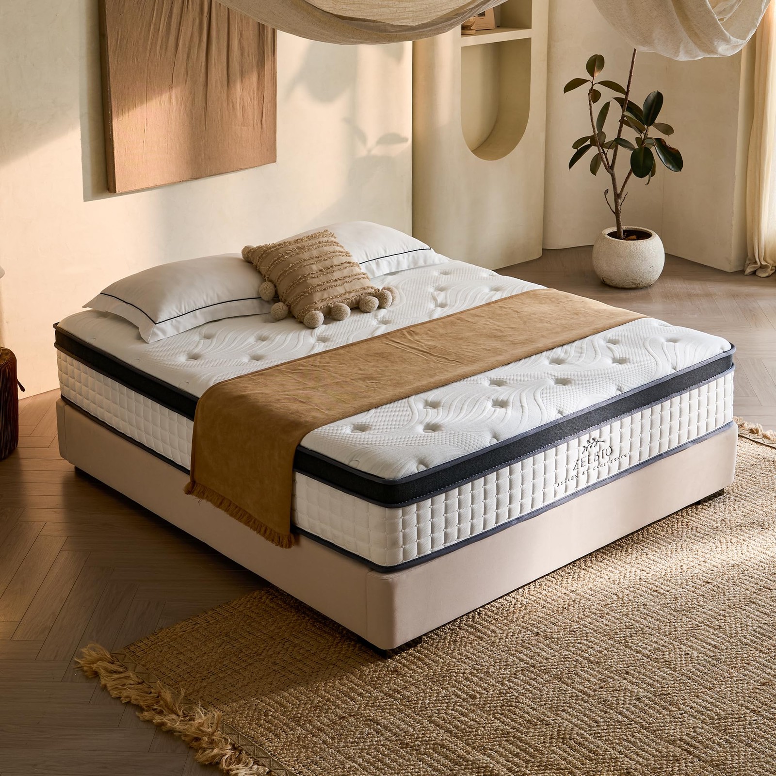 12 Inch Twin XL Mattress Hybrid, CertiPUR-US Gel Memory Foam with Pocket Spri…