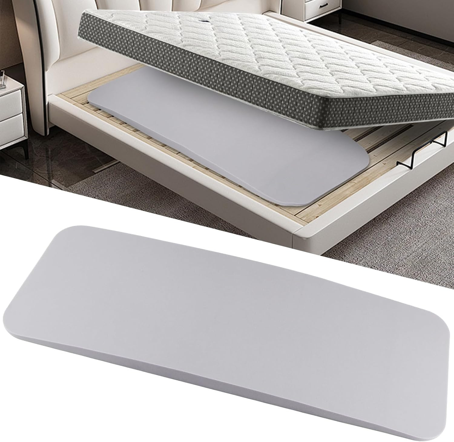 High-Density Mattress Support Foam for Sinking Beds – 60″x24″x2″ (Grey)