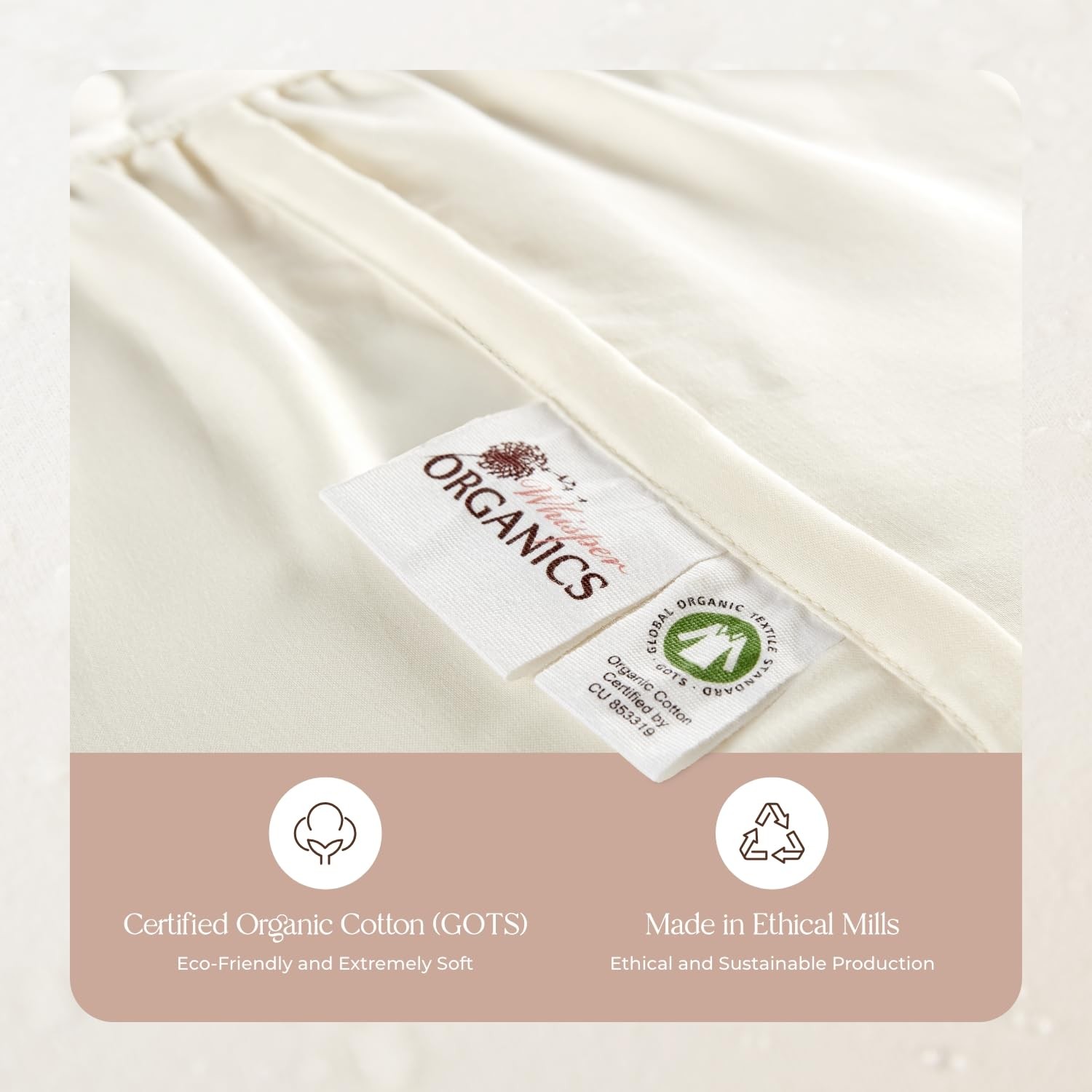Organic Waterproof Mattress Protector Twin Size – 100% Twin, White