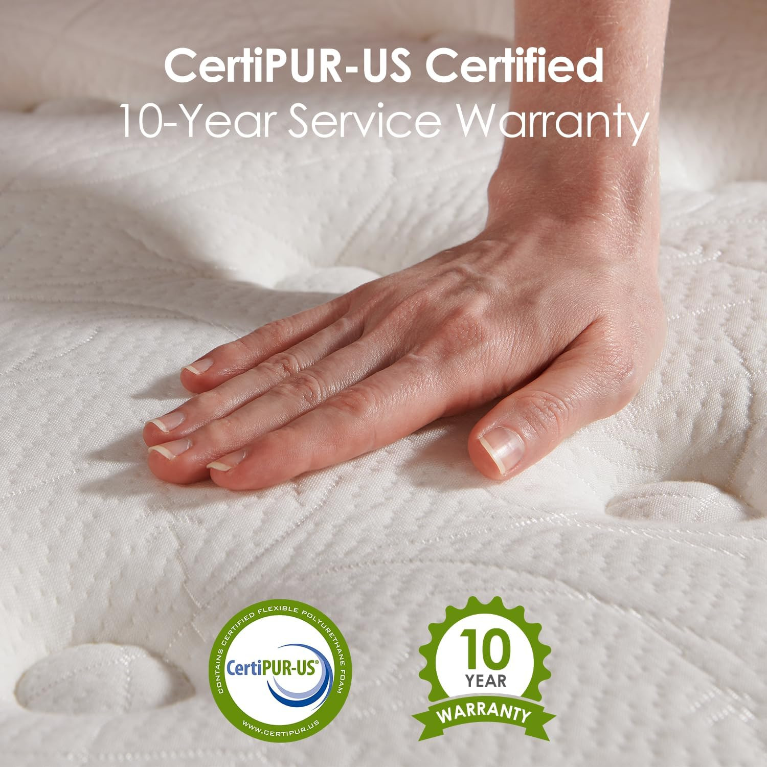 Queen Hybrid Mattress 12″ Medium Firm Zoned Pocket Springs