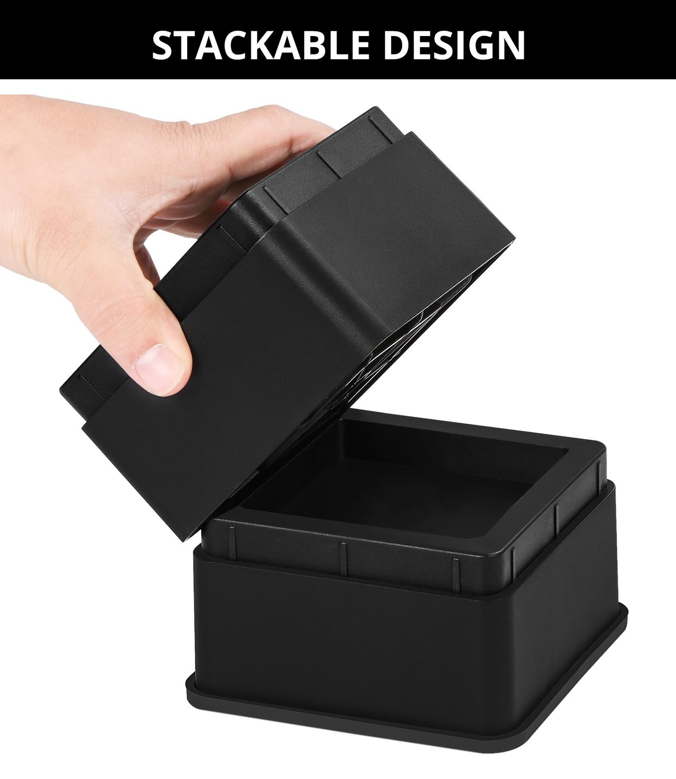 Utopia Bedding Bed Risers 2 Inch – Pack of 8 – 2 (Pack 8), Black