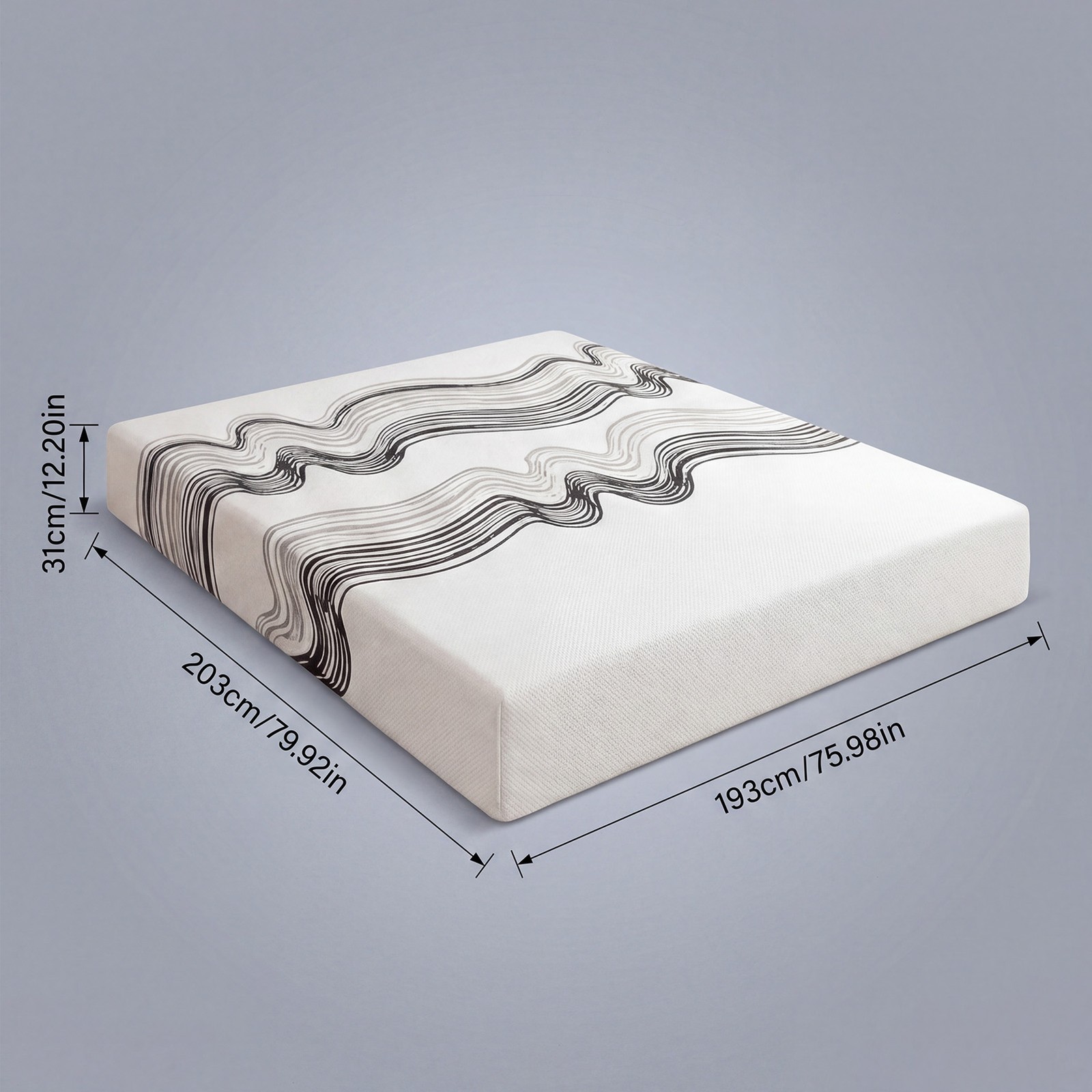 King Size Memory Foam Mattress 12 Inch for Cooling Night Sleep Comfort Support