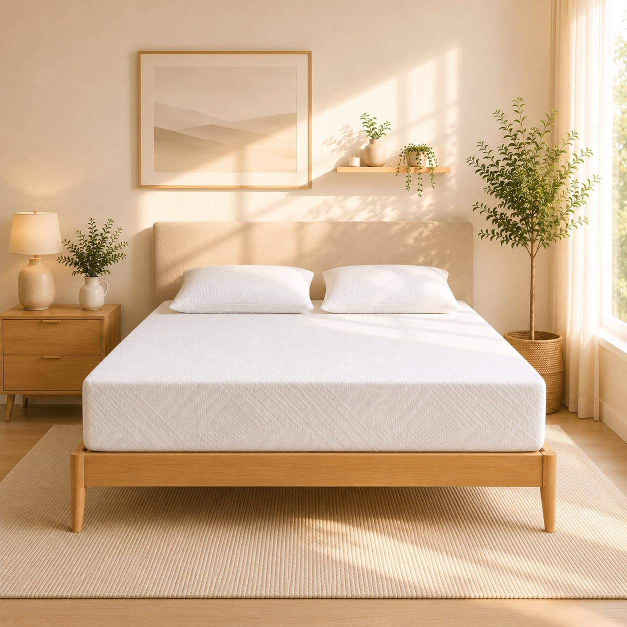IULULU 8 Inch Full Mattress, Memory Foam Mattress in a Box with Cooling Gel, Med