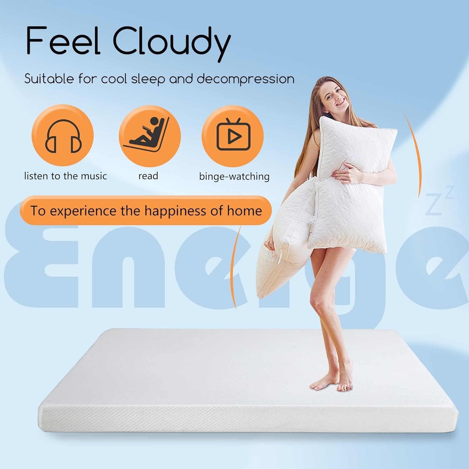 5 Inch King Mattress | Gel Memory Foam | Medium Firm Feel | White | Bed in a …