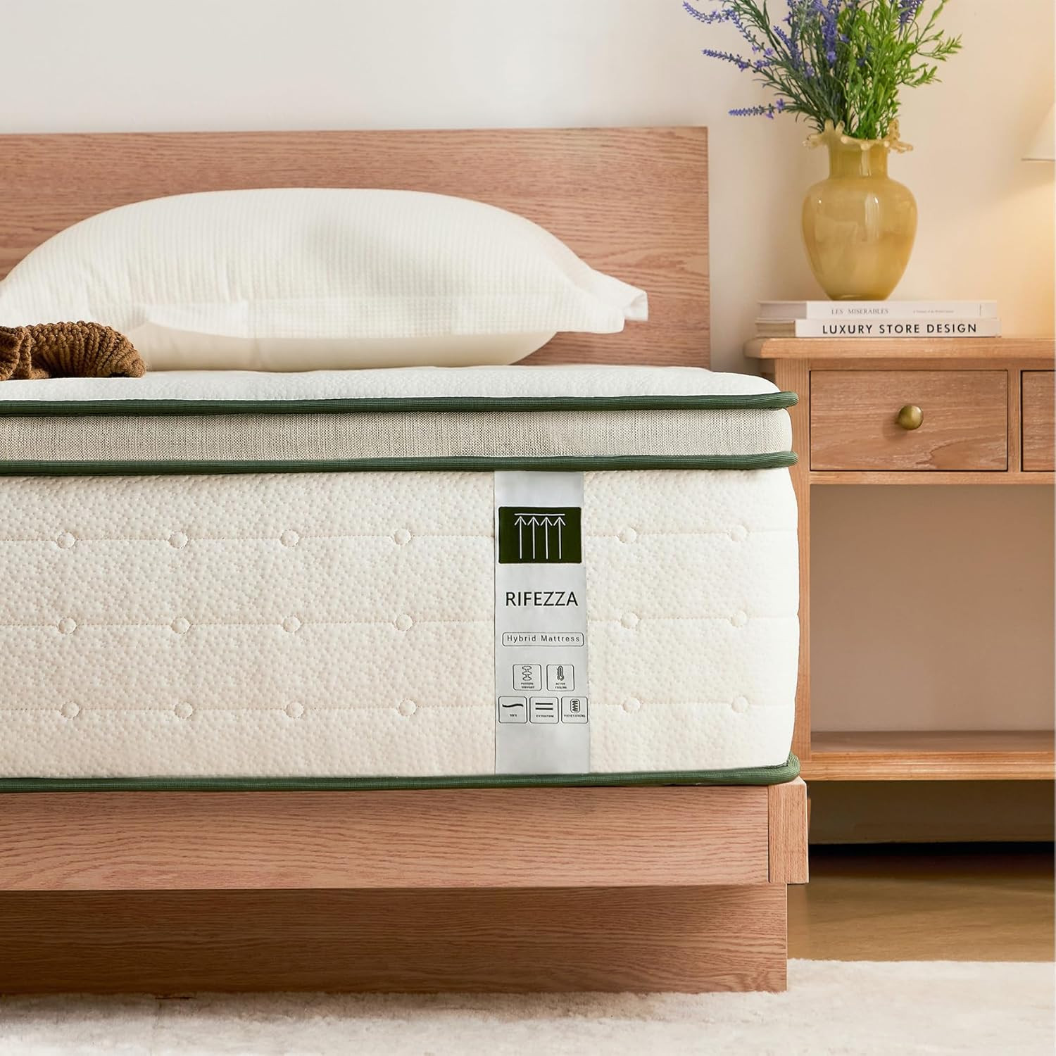 14″ Full XL Hybrid Mattress – Gel Foam, Pocket Coils, Cooling Pillow Top