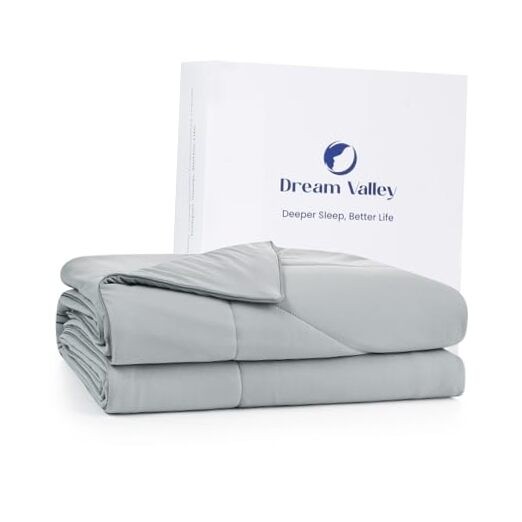 Outlast Deepsleep Cooling Comforter, Full/Queen Queen (90″x90″) Light Grey