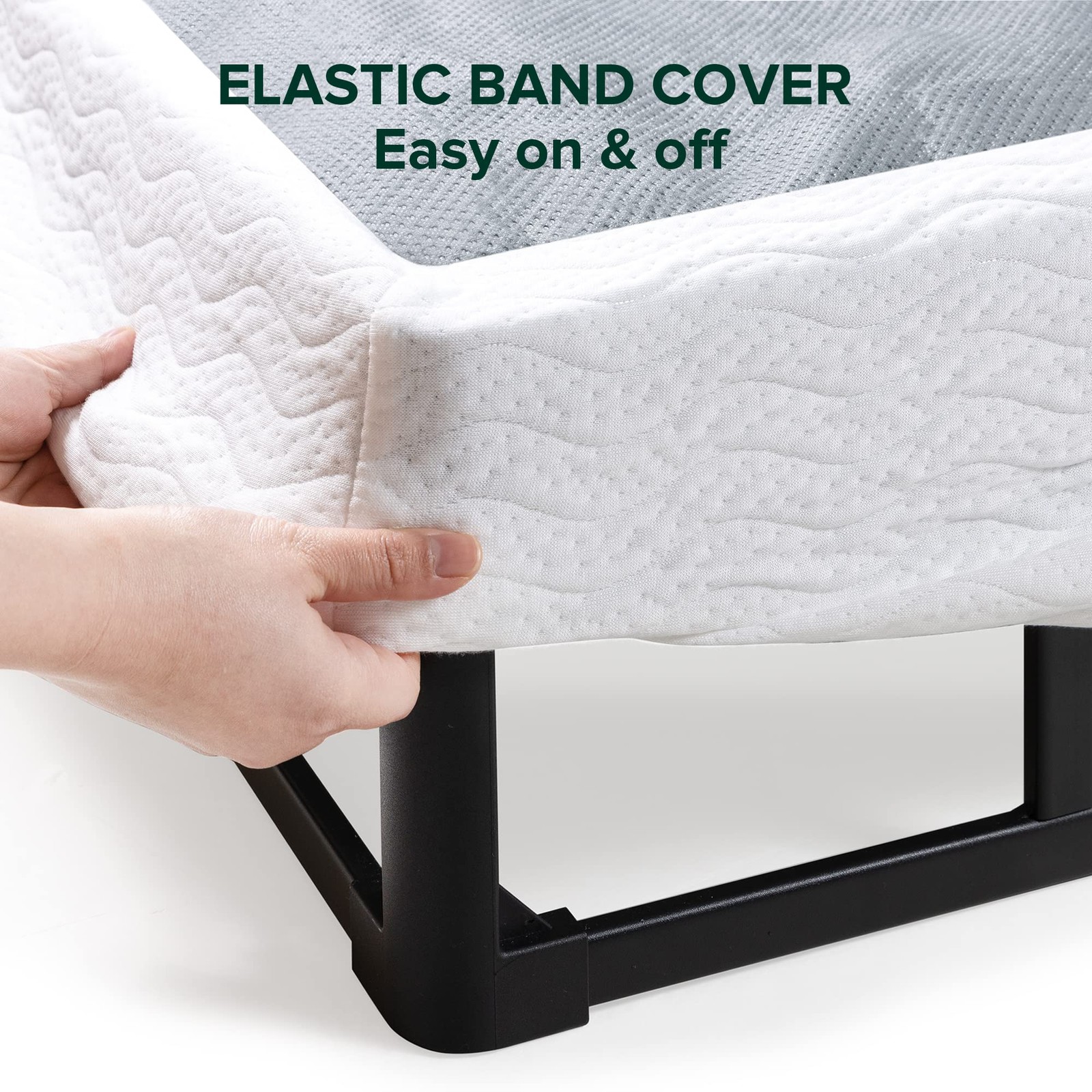 ZINUS 5 Inch Twin Metal Smart Box Spring with Quick Assembly, Twin, Grey