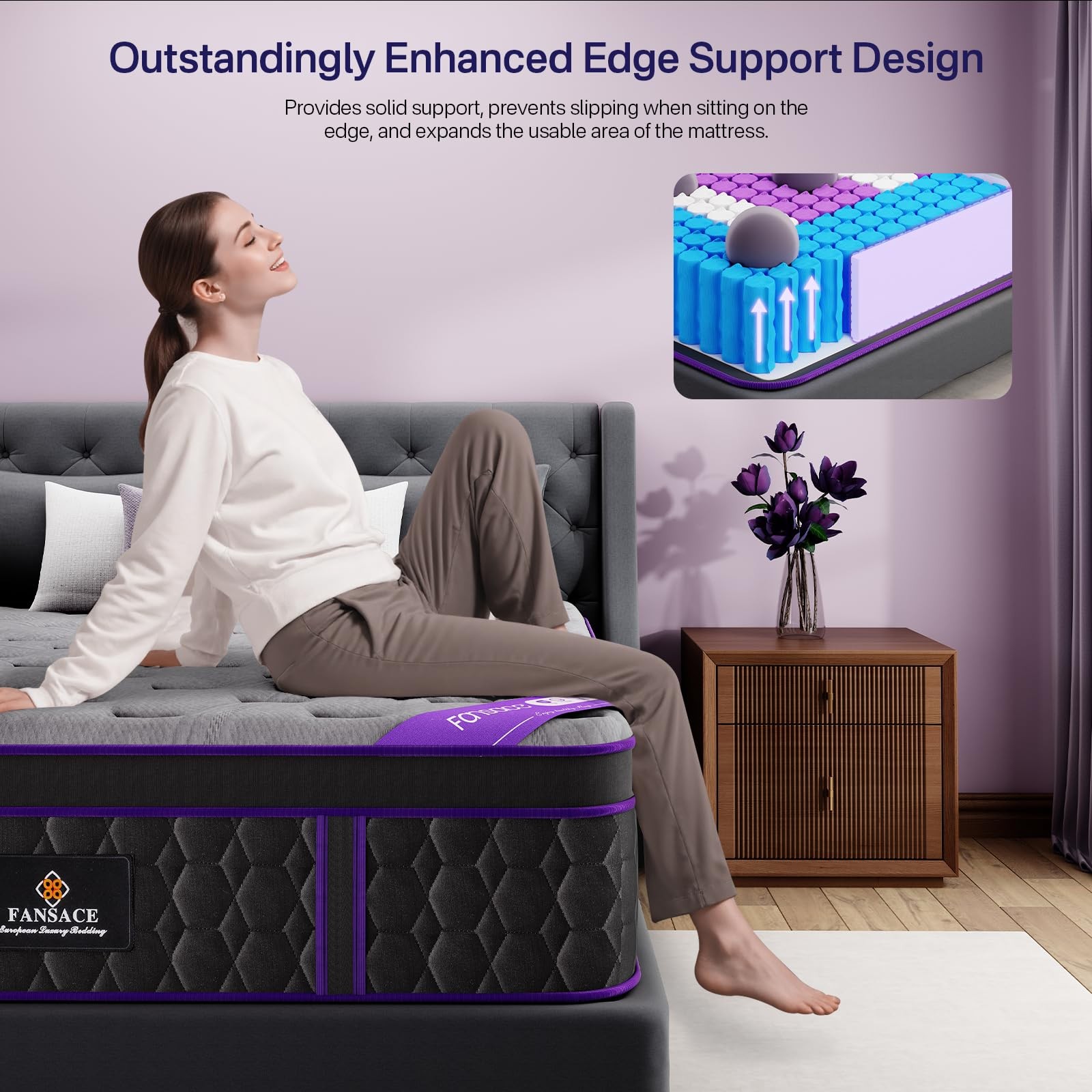 Queen Size Mattress, 14 Inch Deluxe Hybrid Queen Mattress in a Box, Cooling-G…