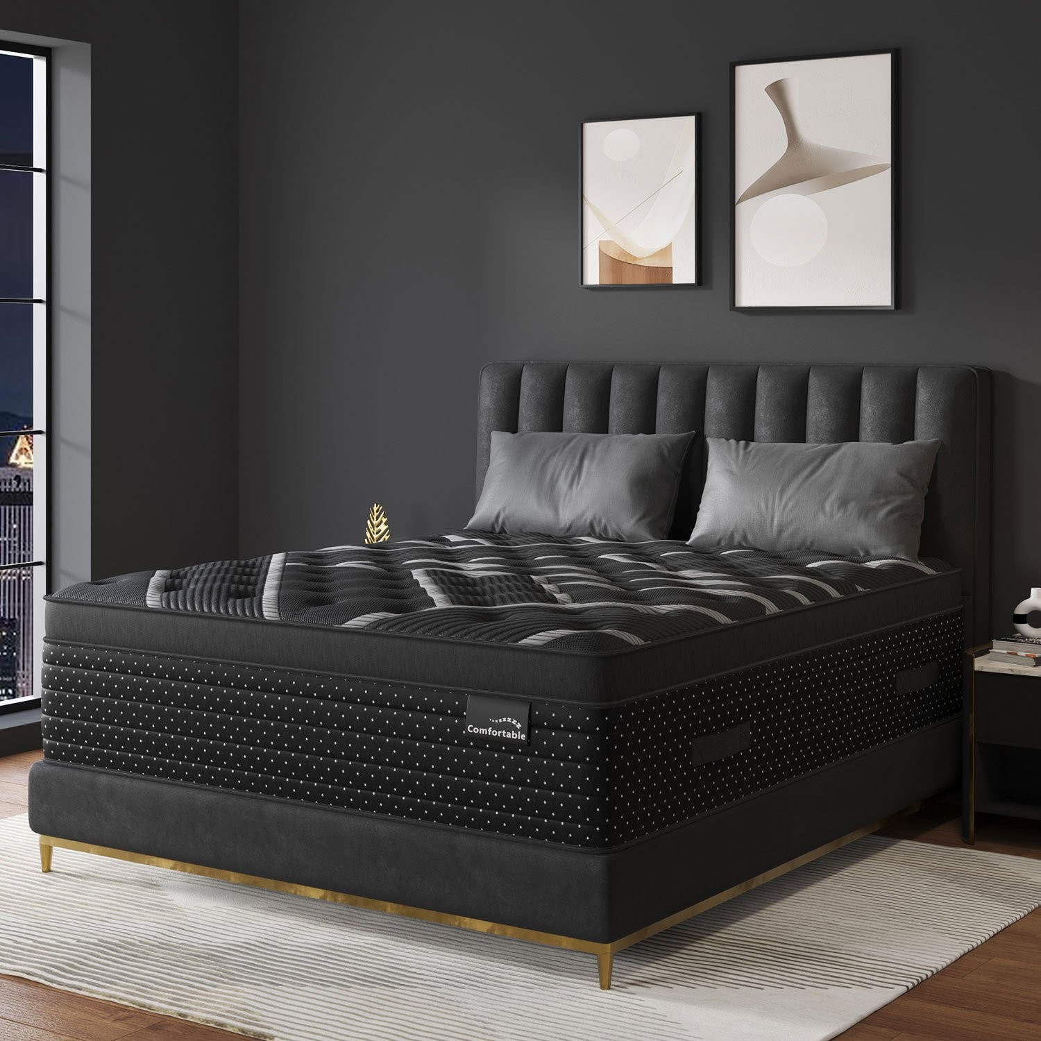 12″ 14″Twin Full Queen King Size Gel Memory Foam Spring Mattress In A Box