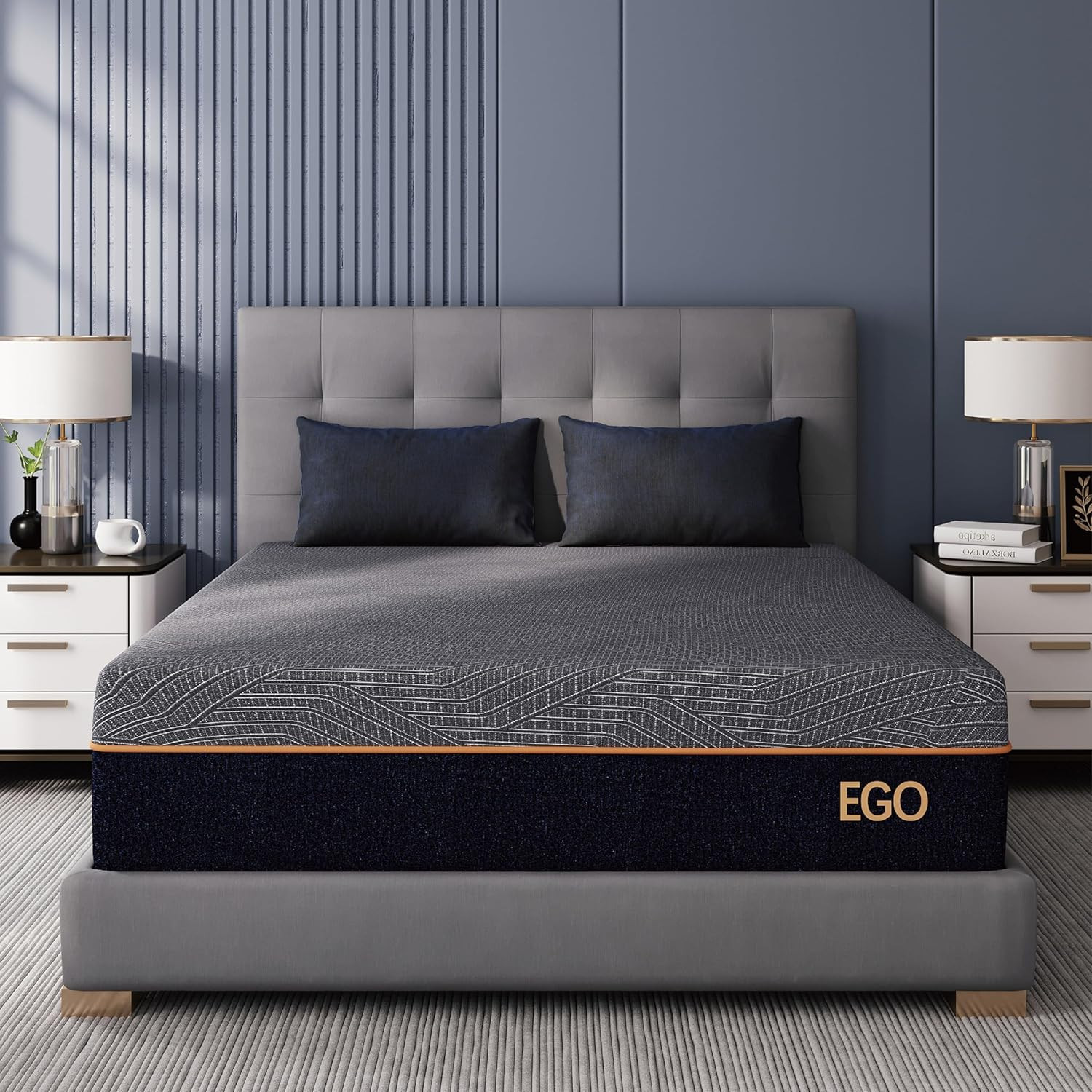 EGOHOME 12″ Queen Memory Foam Mattress – Cooling, Firm, Back Pain Relief