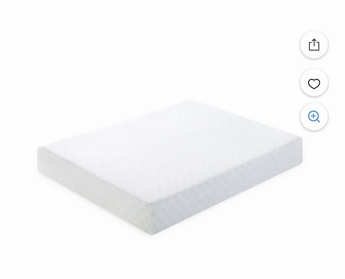Memory Foam Mattress White Breathable Fabric Cover for Bedroom Adults