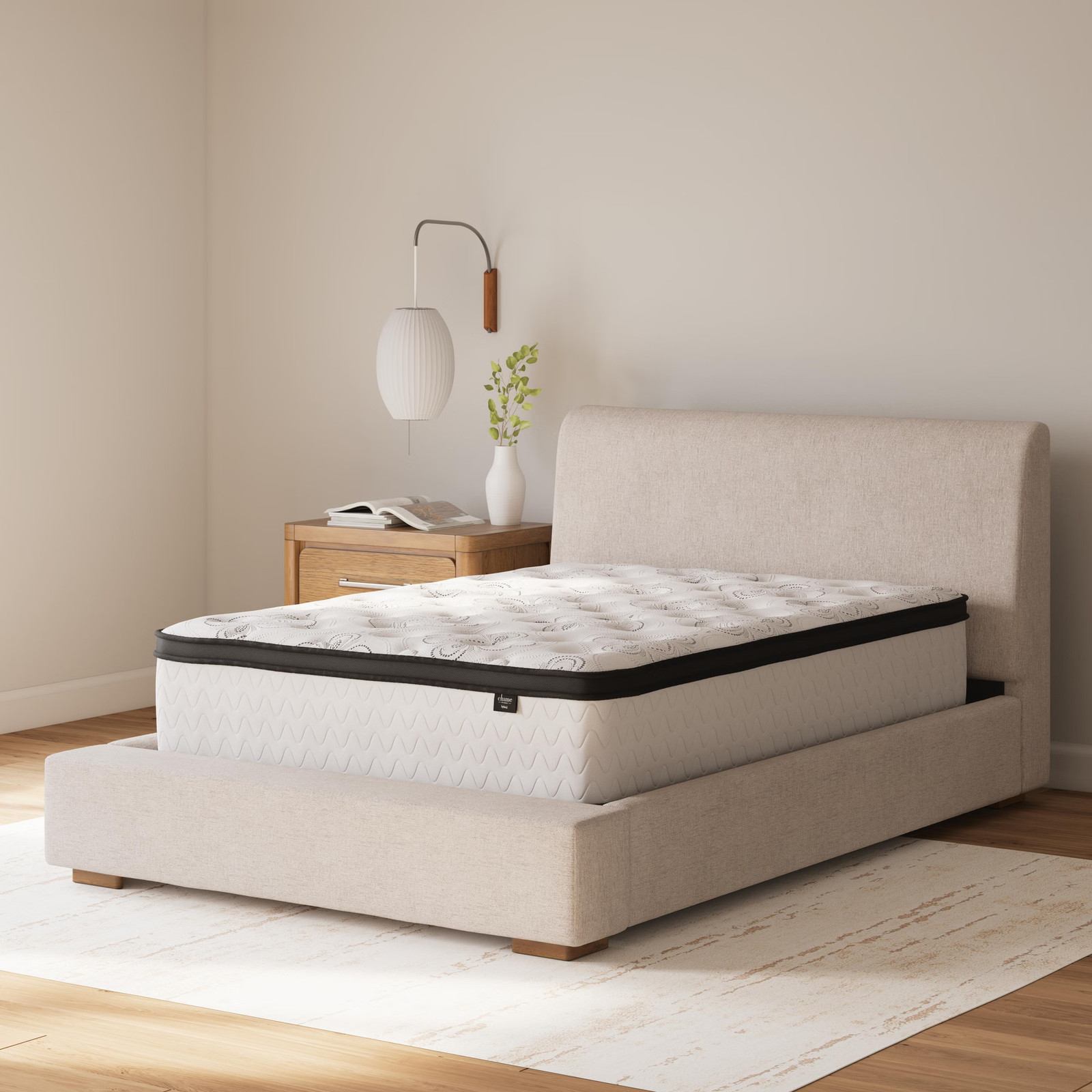 Signature Design by Ashley Chime 12″ Hybrid Full Mattress in a Box, White