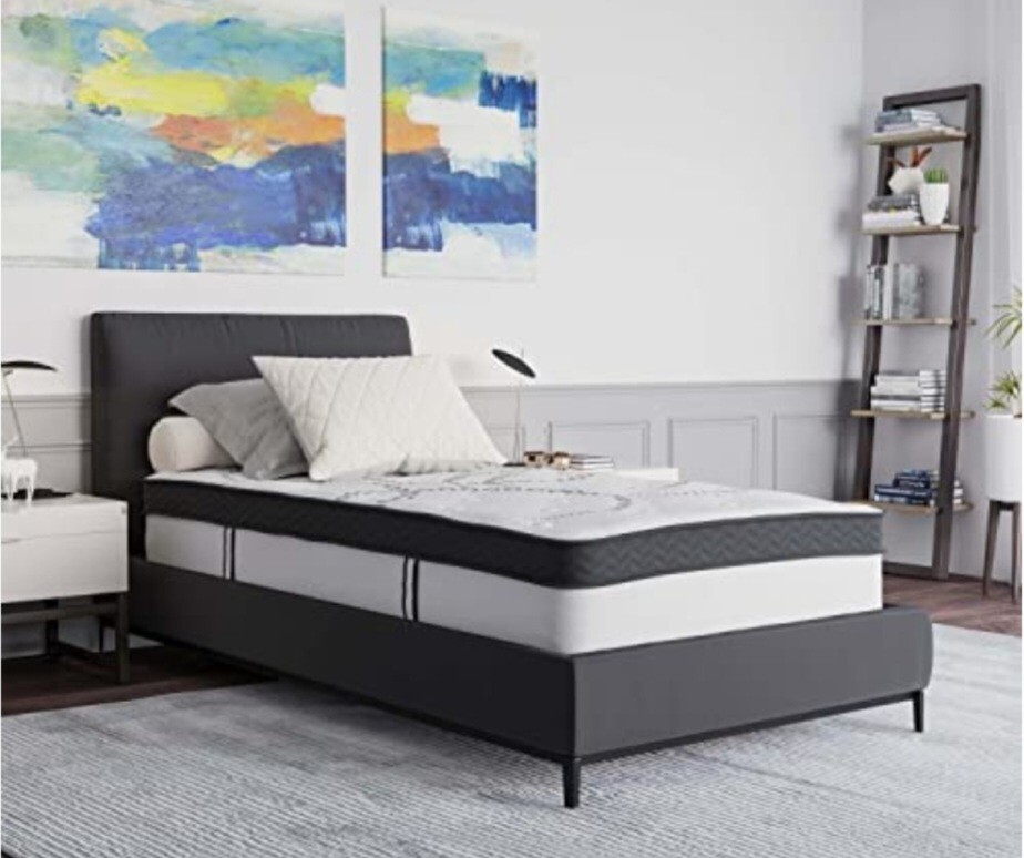 Capri Comfortable Sleep 12 Inch Foam And Pocket Spring Mattress, Twin In A Box