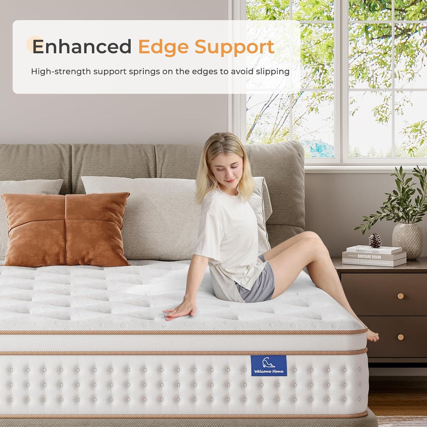 Vesgantti Twin Mattress, 12 Inch Memory Foam Hybrid Mattress in a Box with Indiv