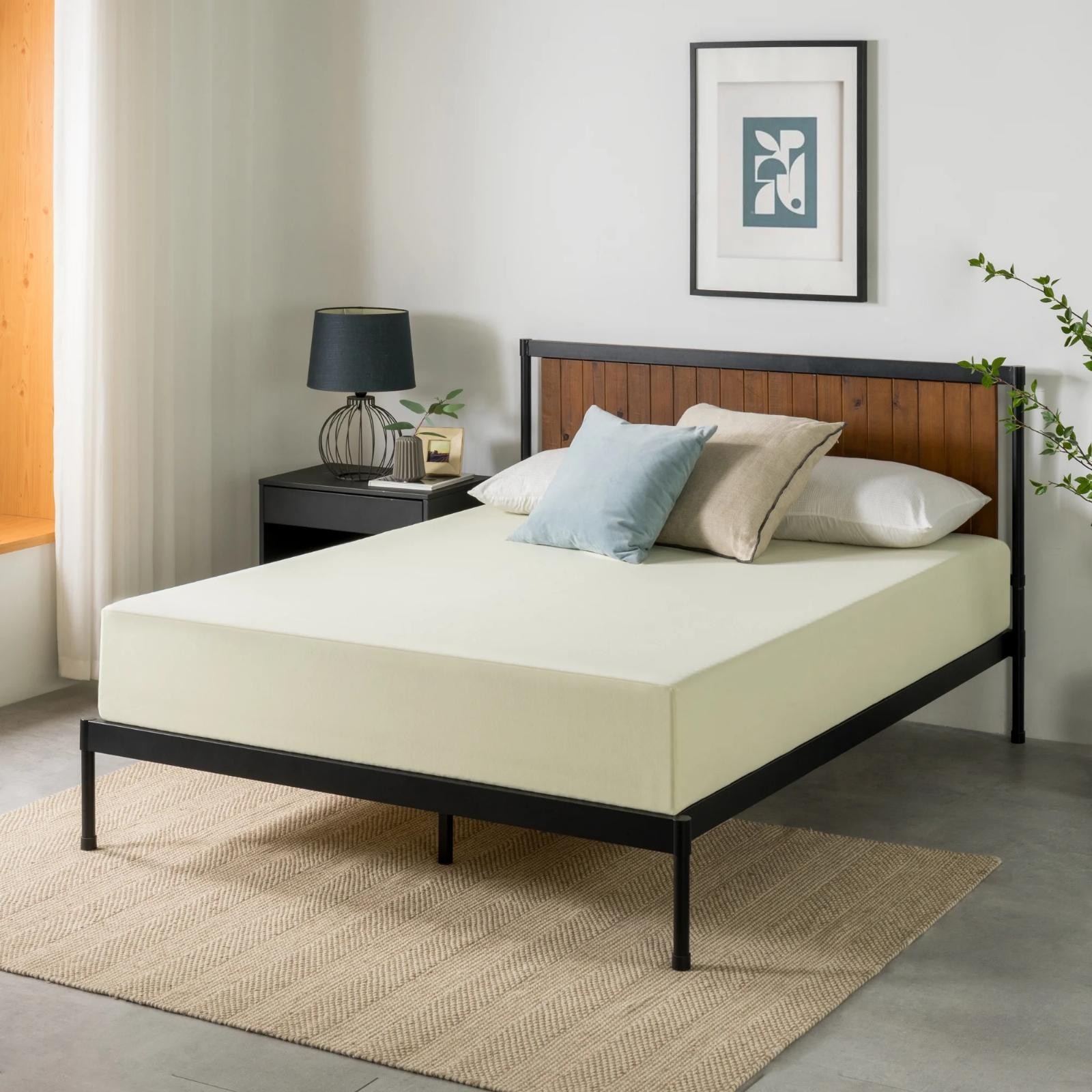 10″ Zinus Cooling Airflow Gel Memory Foam Mattress In A Box Bedding King Size
