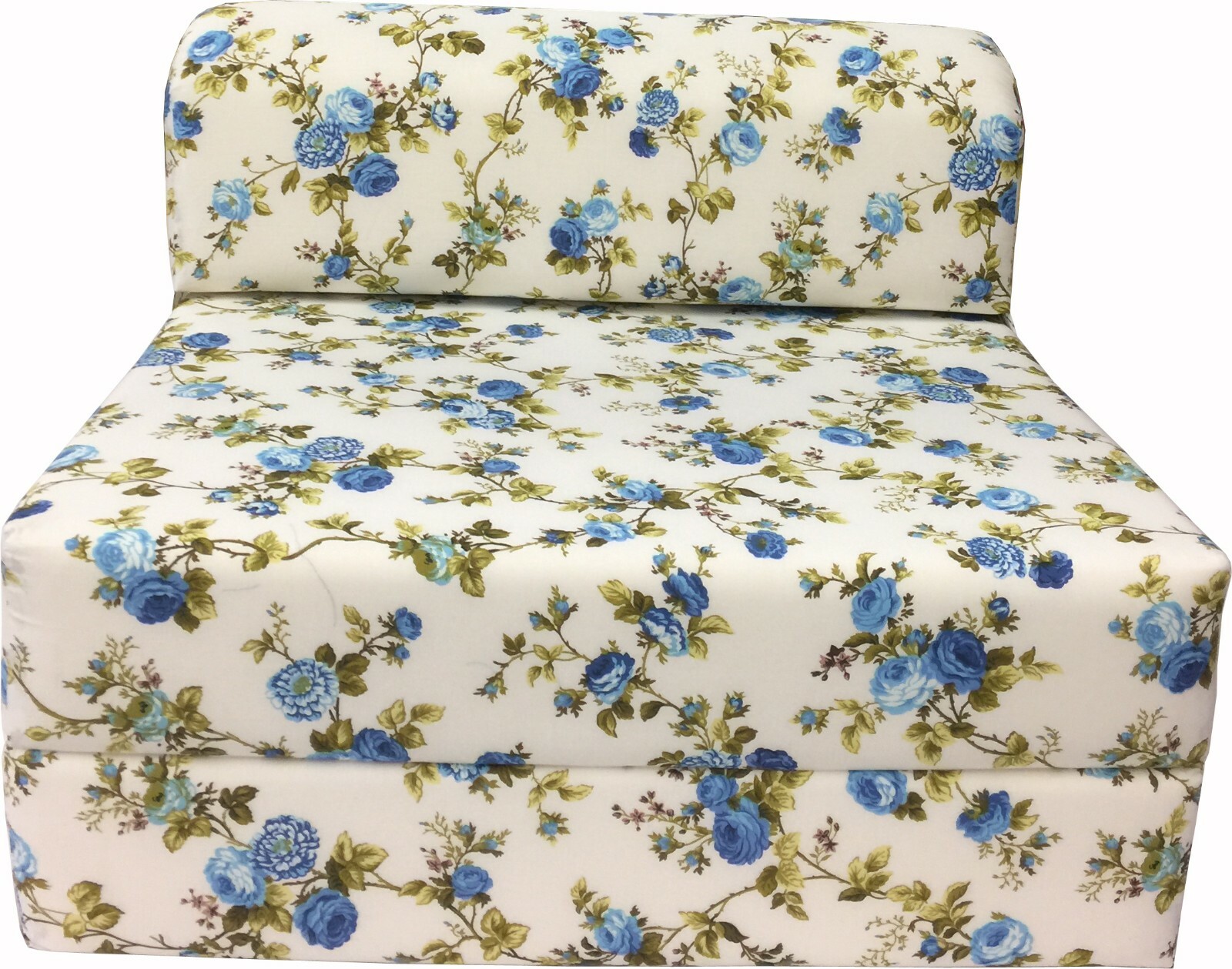 Twin Sleeper Chair Folding Foam Beds, Foldable Sofa Couches 6x36x70 Blue Rose