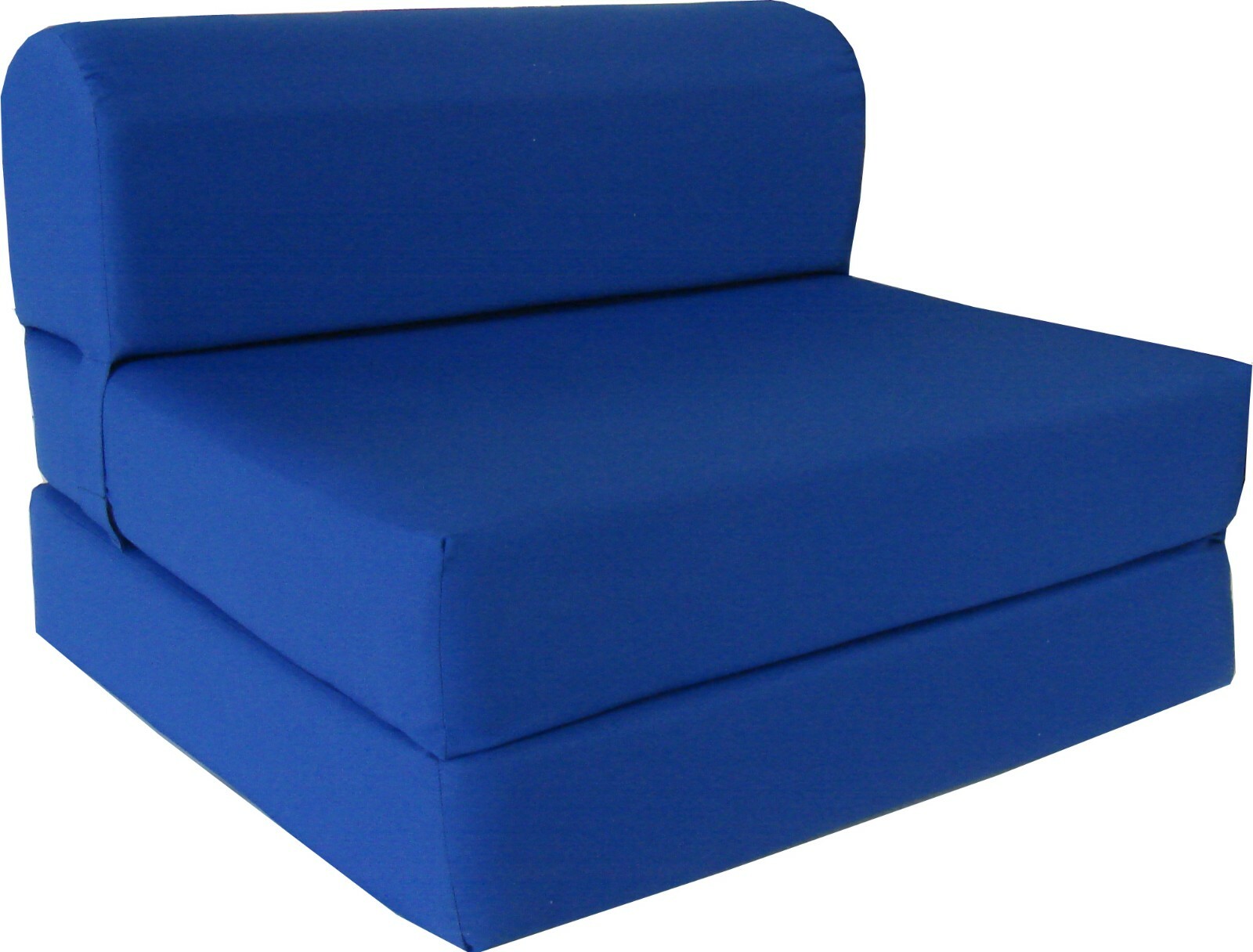 Full 6 x 48 x 72 Flip Chair Folding Foam Beds, Foldable Sofa Bed, Royal Blue