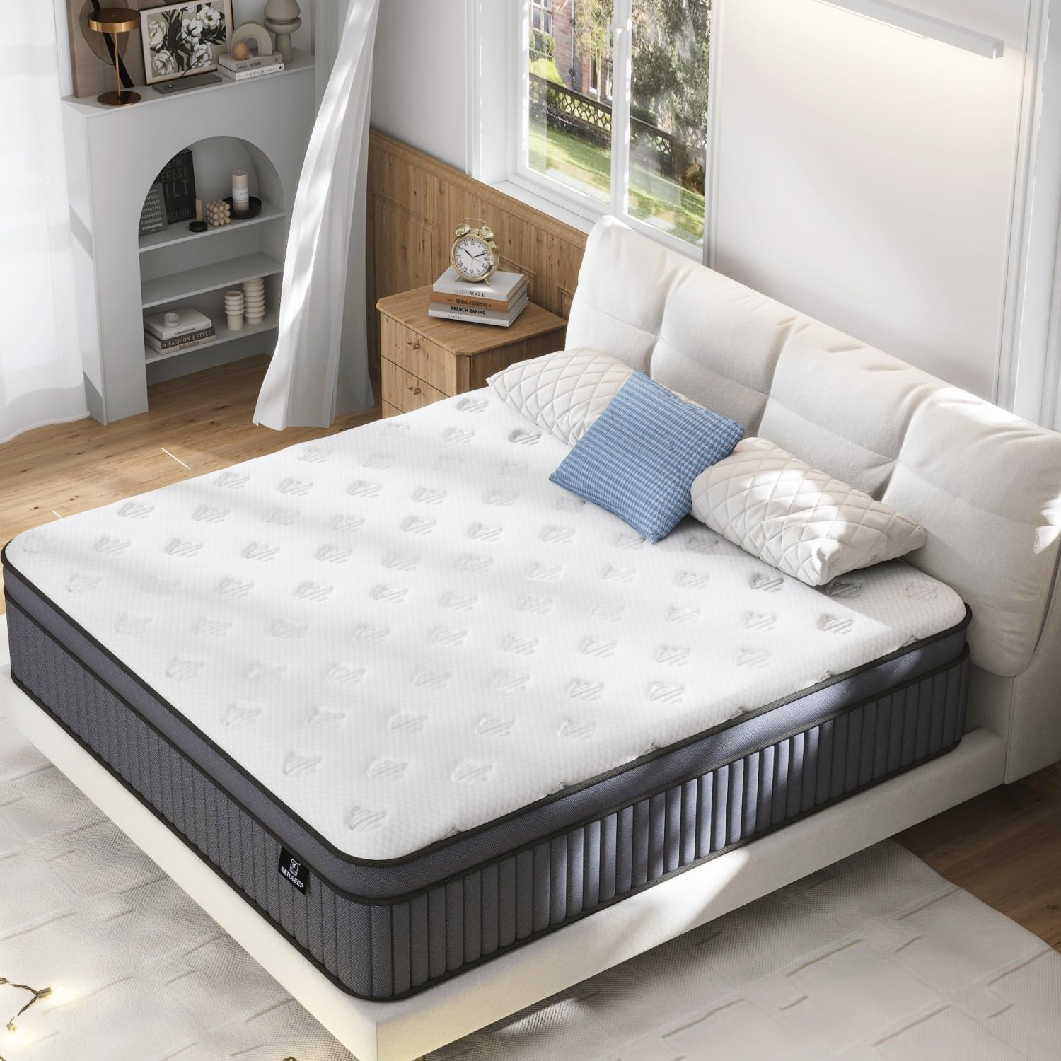 Upgraded 12″ Cal King Hybrid Mattress with Gel Foam & Pocket Springs