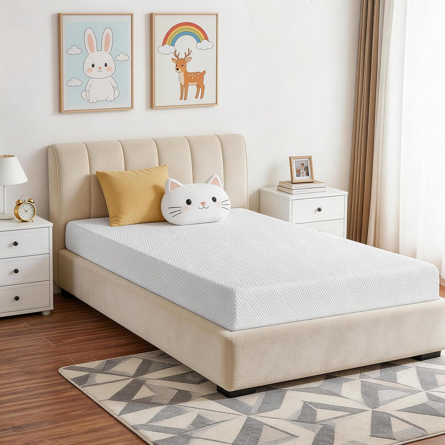 5 Inch Twin Size Memory Foam Mattress, Gel Cooling Bed Mattress with Breathable