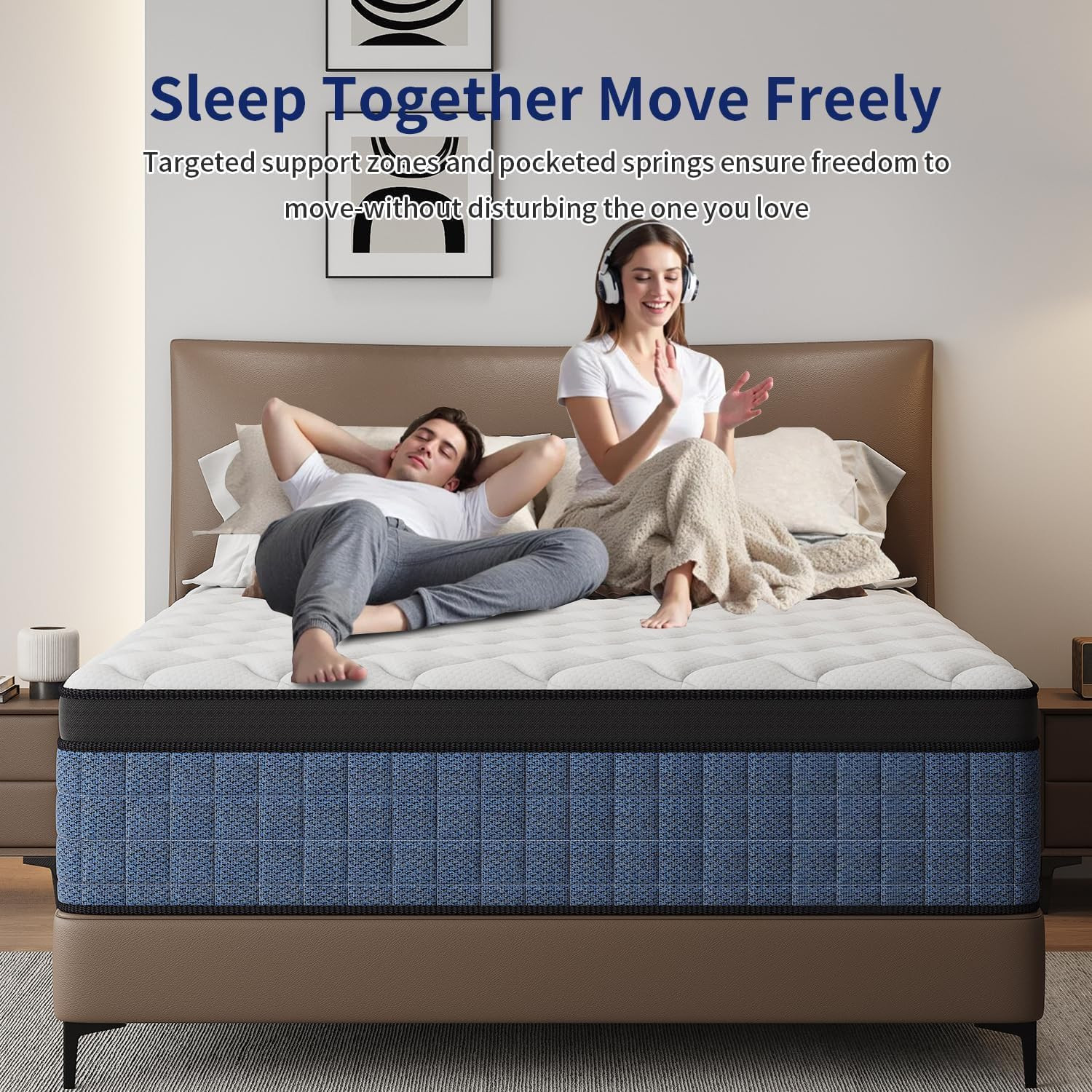 12″ Medium Firm Twin Gel Memory Foam Hybrid Mattress + 365-Night Trial