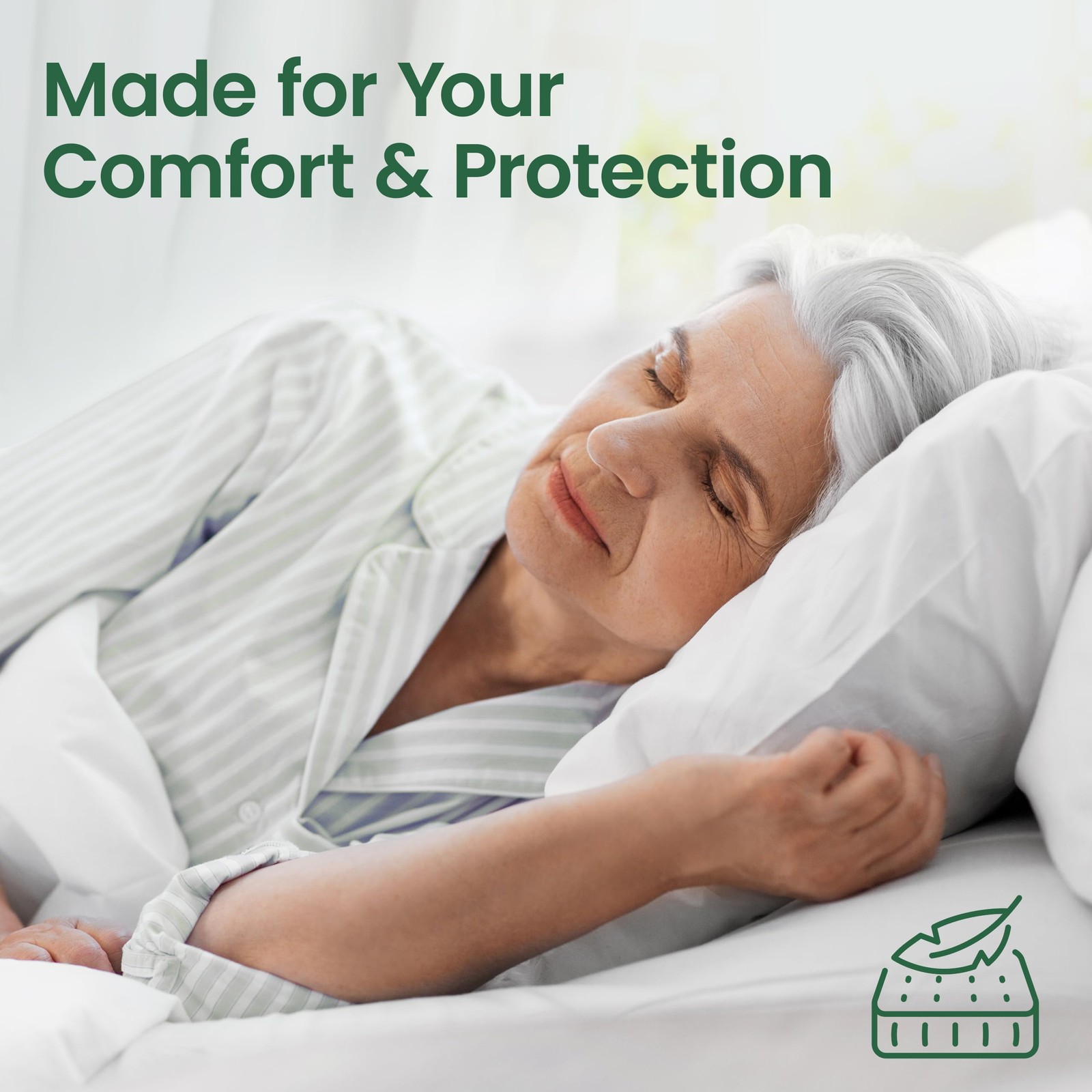 SafeRest Waterproof Mattress Protector Twin XL Size – XL, White