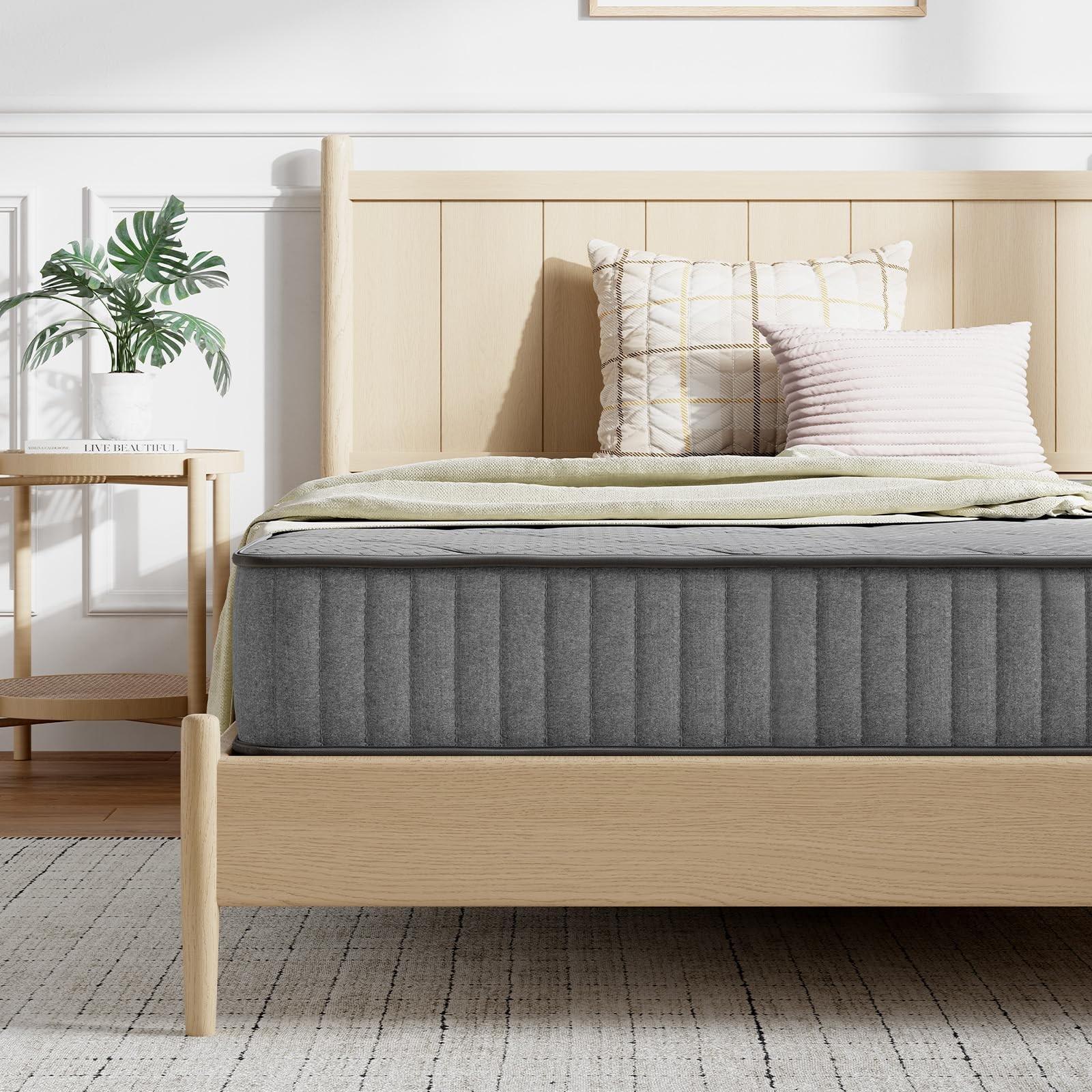 6 Inch Twin Mattress, Hybrid Mattress Twin in a Box with Bonnell Spring & Gel…