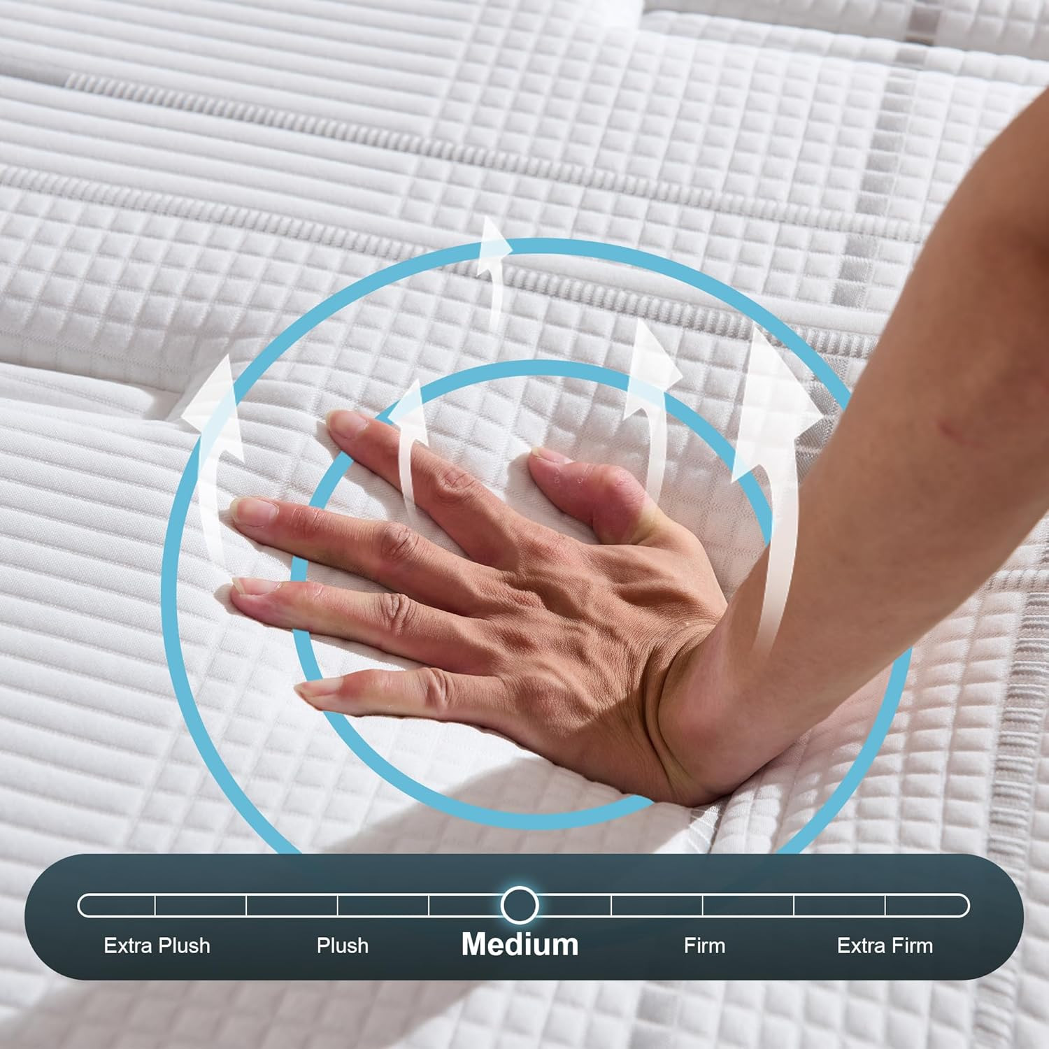 Medium Soft 14″ Queen Hybrid Mattress with Memory Foam & 120-Night Trial